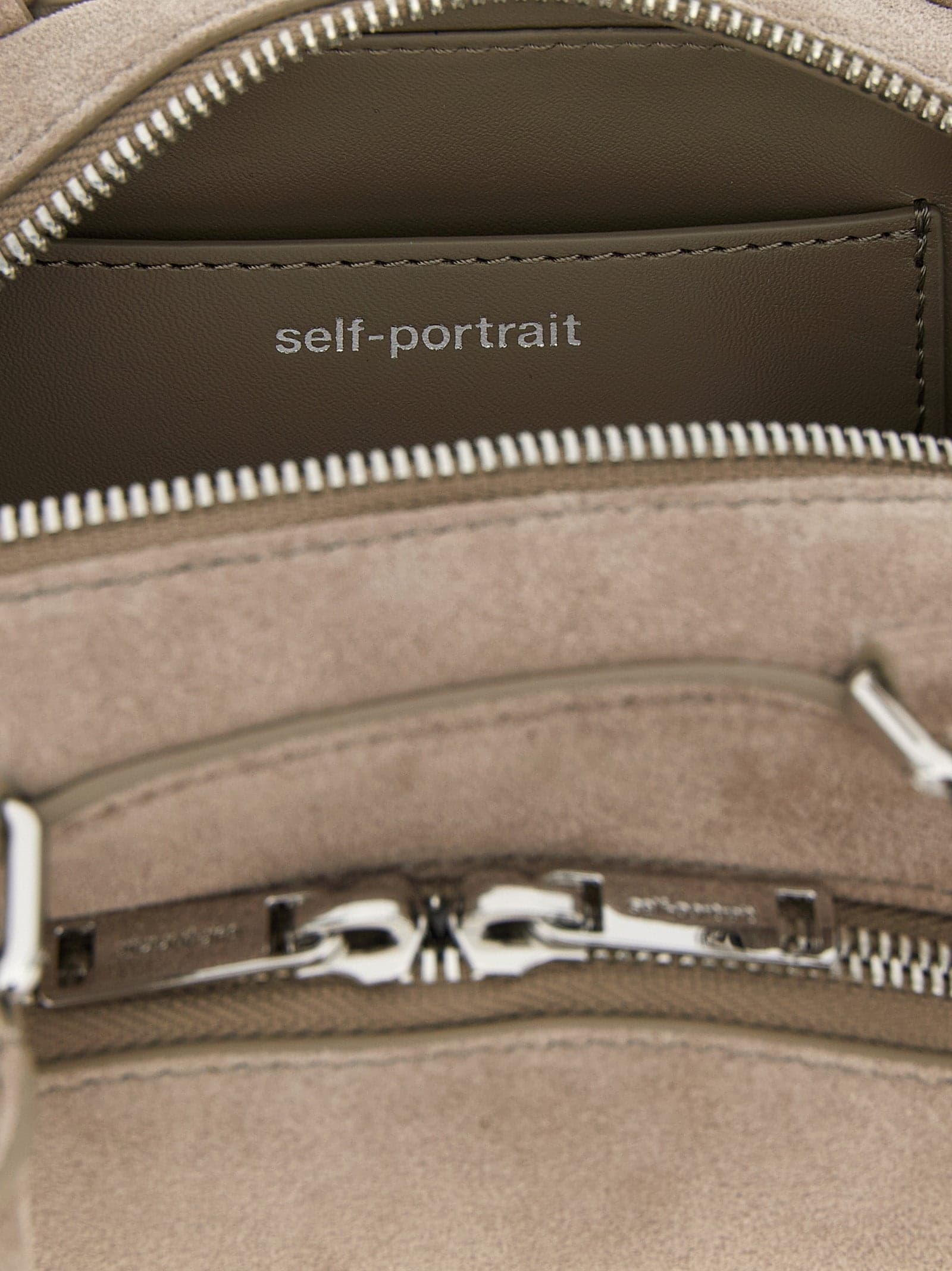 Gray Lamb Leather Shoulder Bag - 4