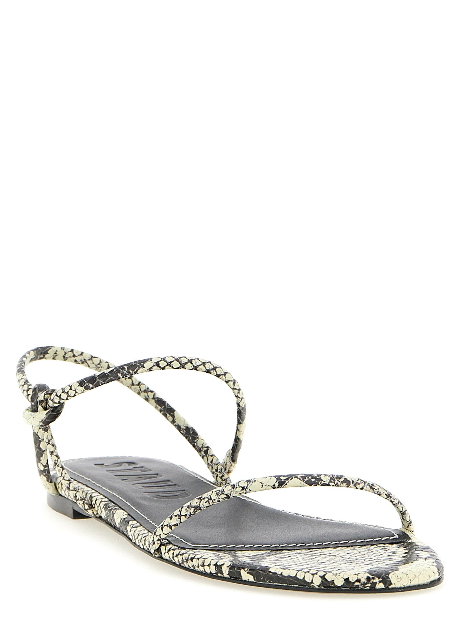 Bicolor Cowhide Flat Sandals - 2