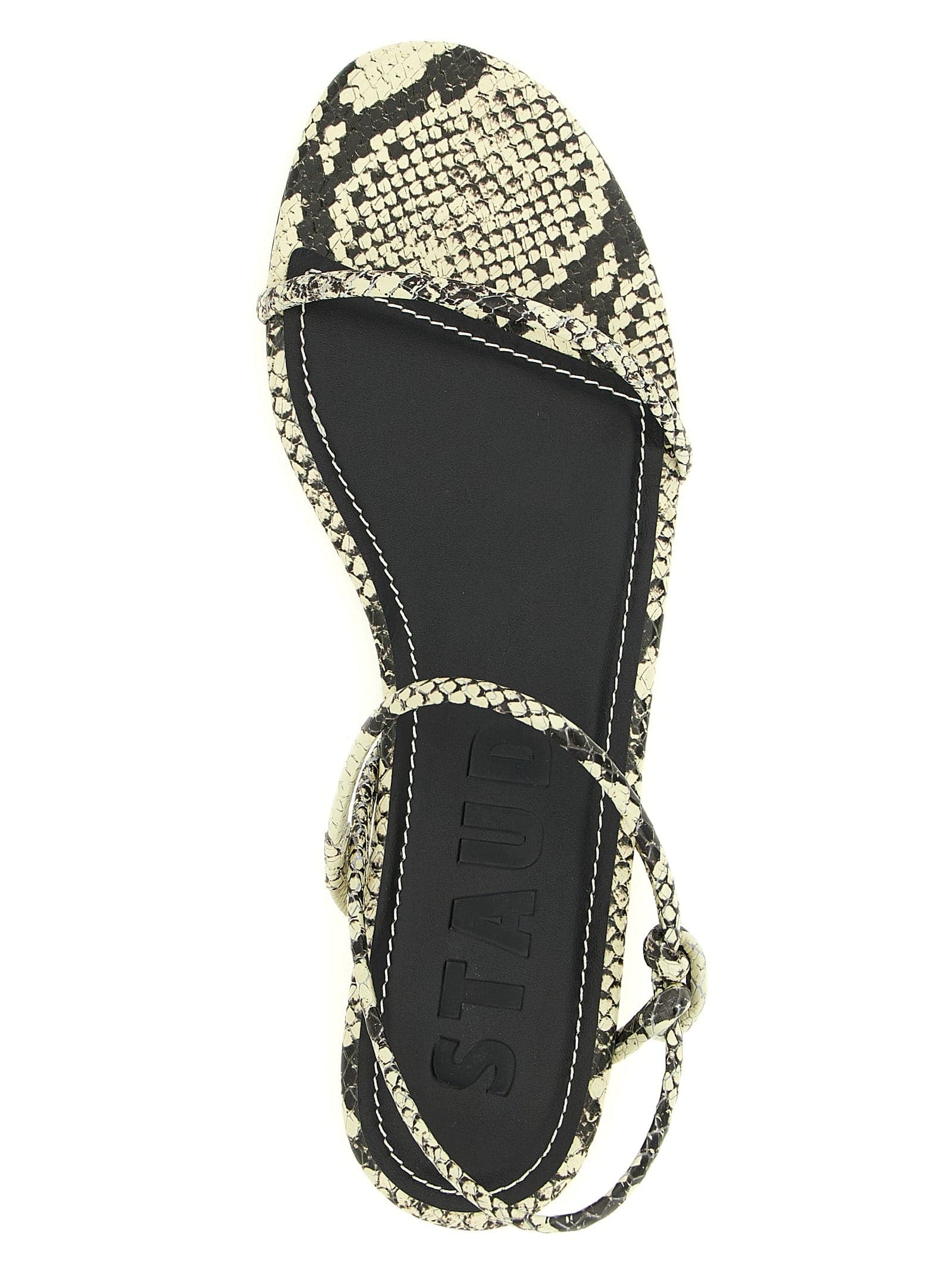 Bicolor Cowhide Flat Sandals - 4