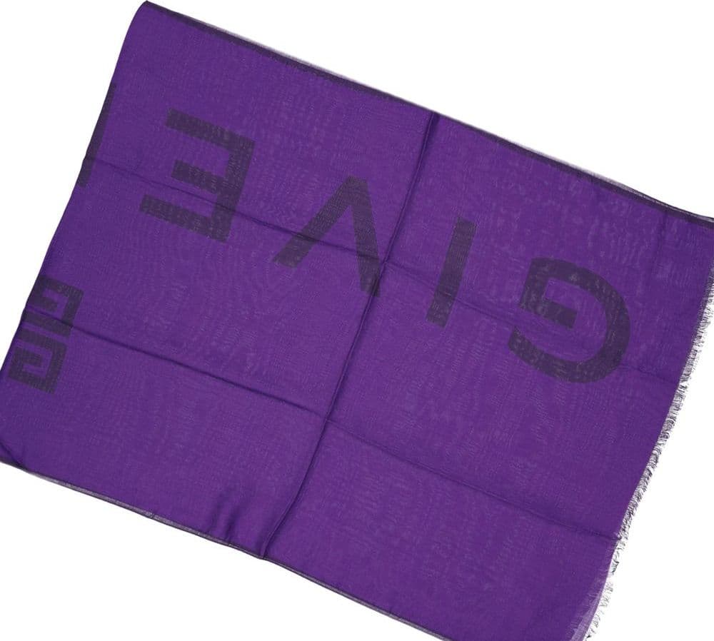Purple Cashmere Foulard - 2