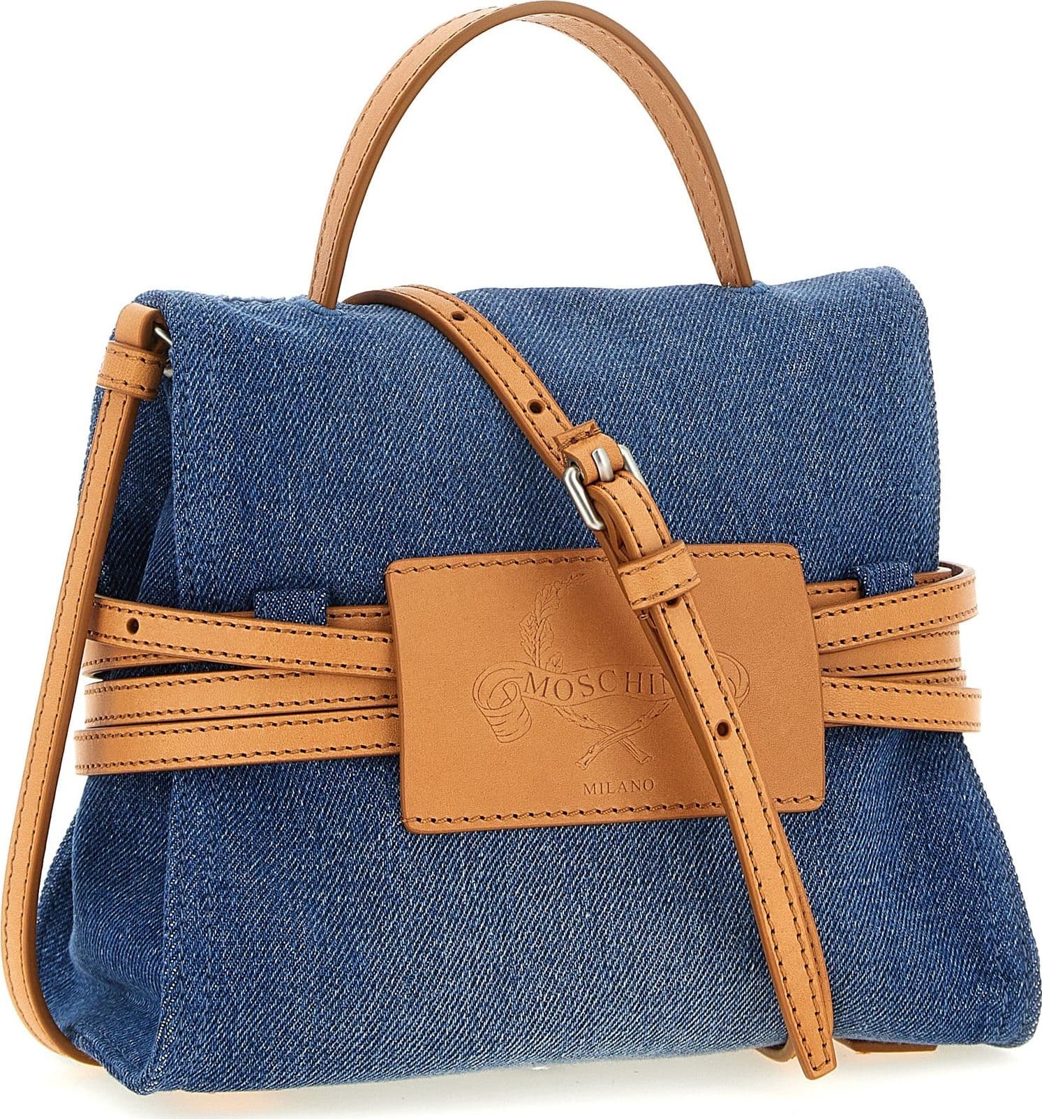 Blue Cotton Handbag - 2