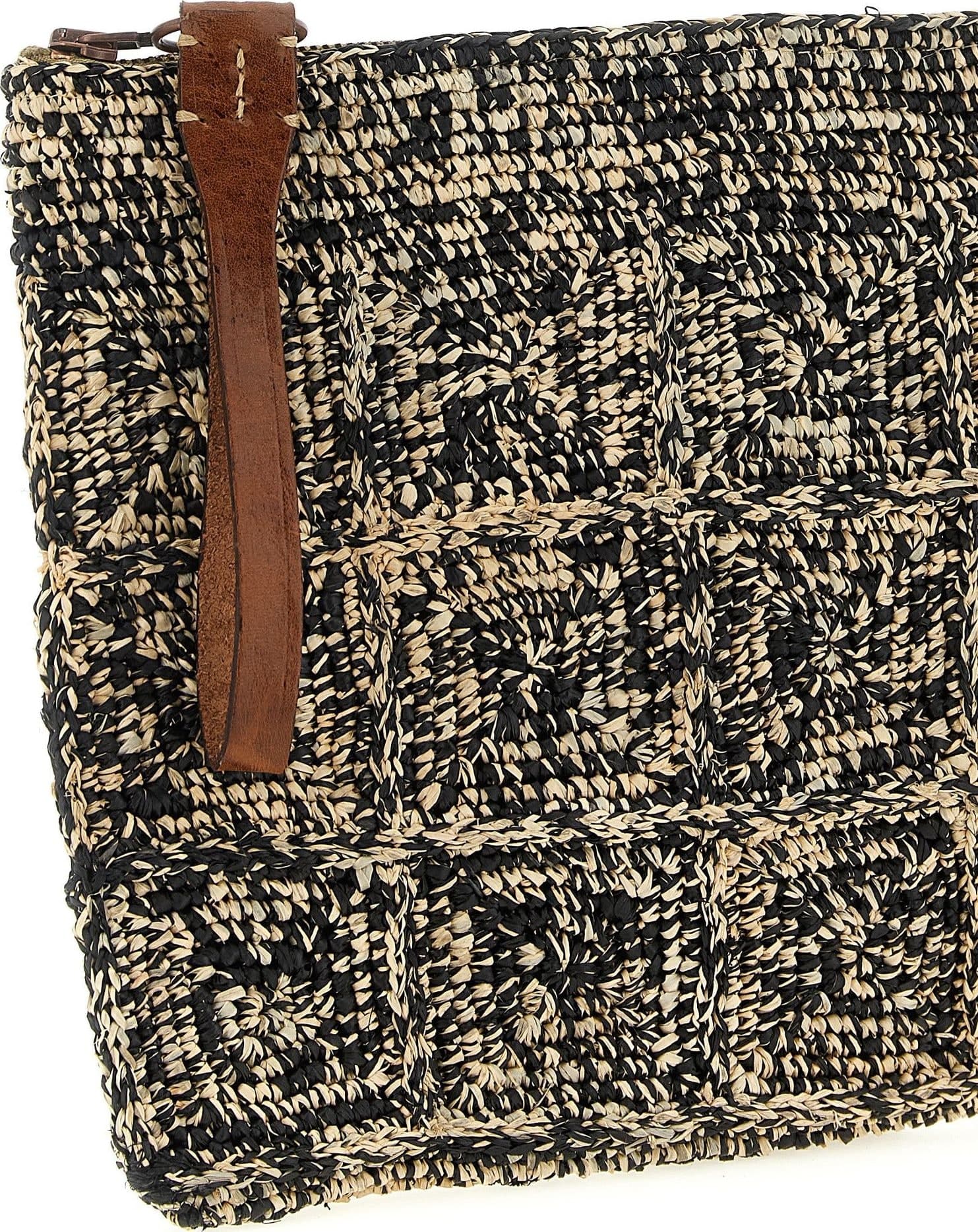 Bicolor Raffia Clutch Bag - 3