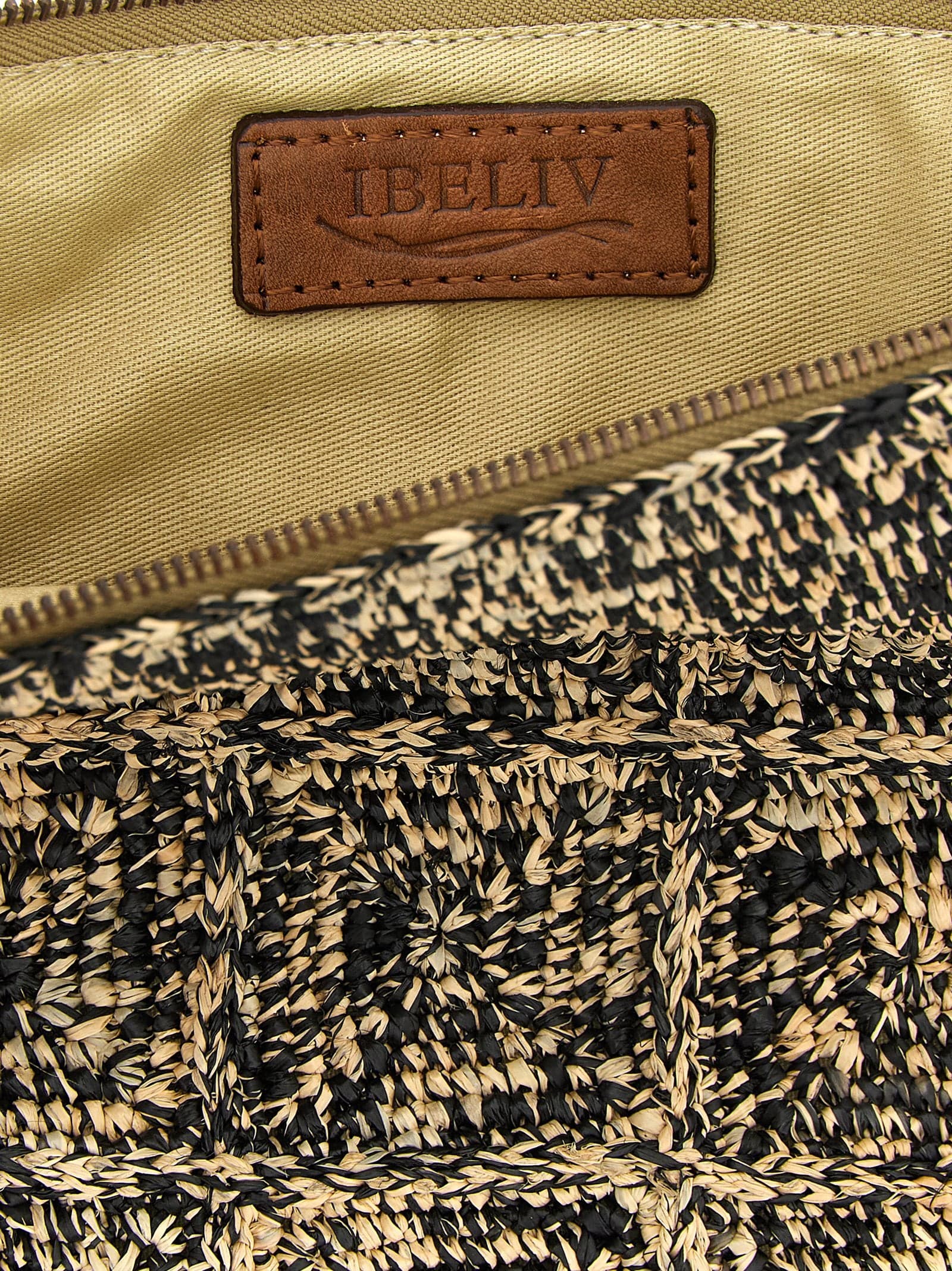 Bicolor Raffia Clutch Bag - 4