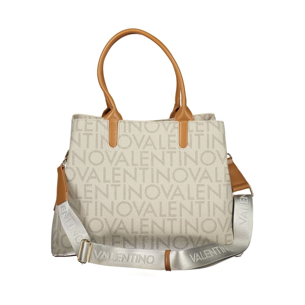 Beige Polyurethane Womens Bag - 2