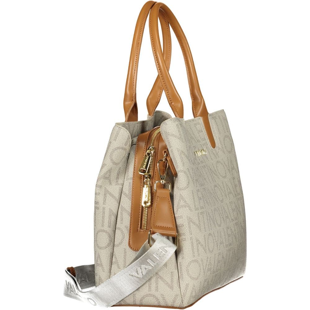 Beige Polyurethane Womens Bag - 3