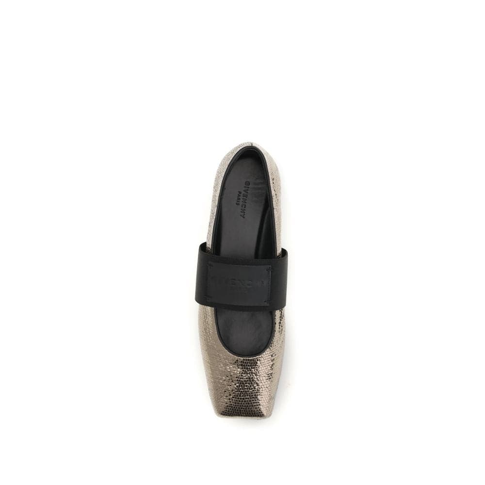 Gold Calf Leather Bos Taurus Ballet Flats - 4