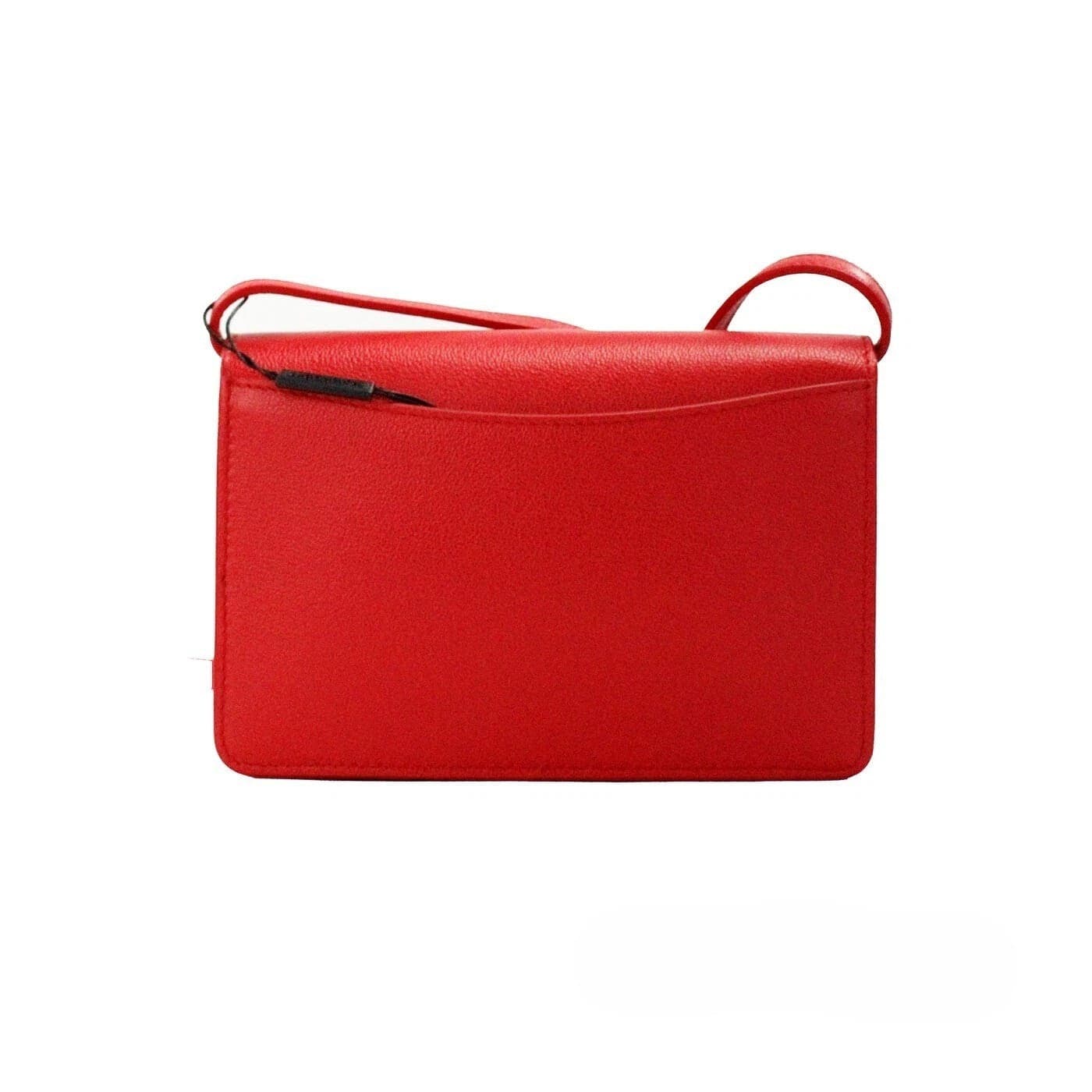 Burberry Hampshire Small Red Embossed Logo Smooth Leather Crossbody Bag - 2
