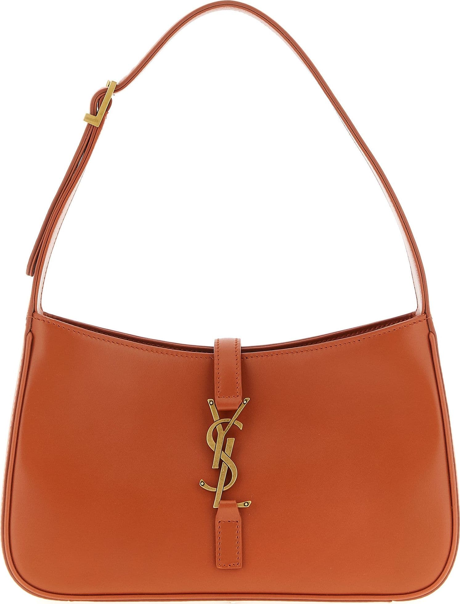 Orange Calfskin Shoulder Bag