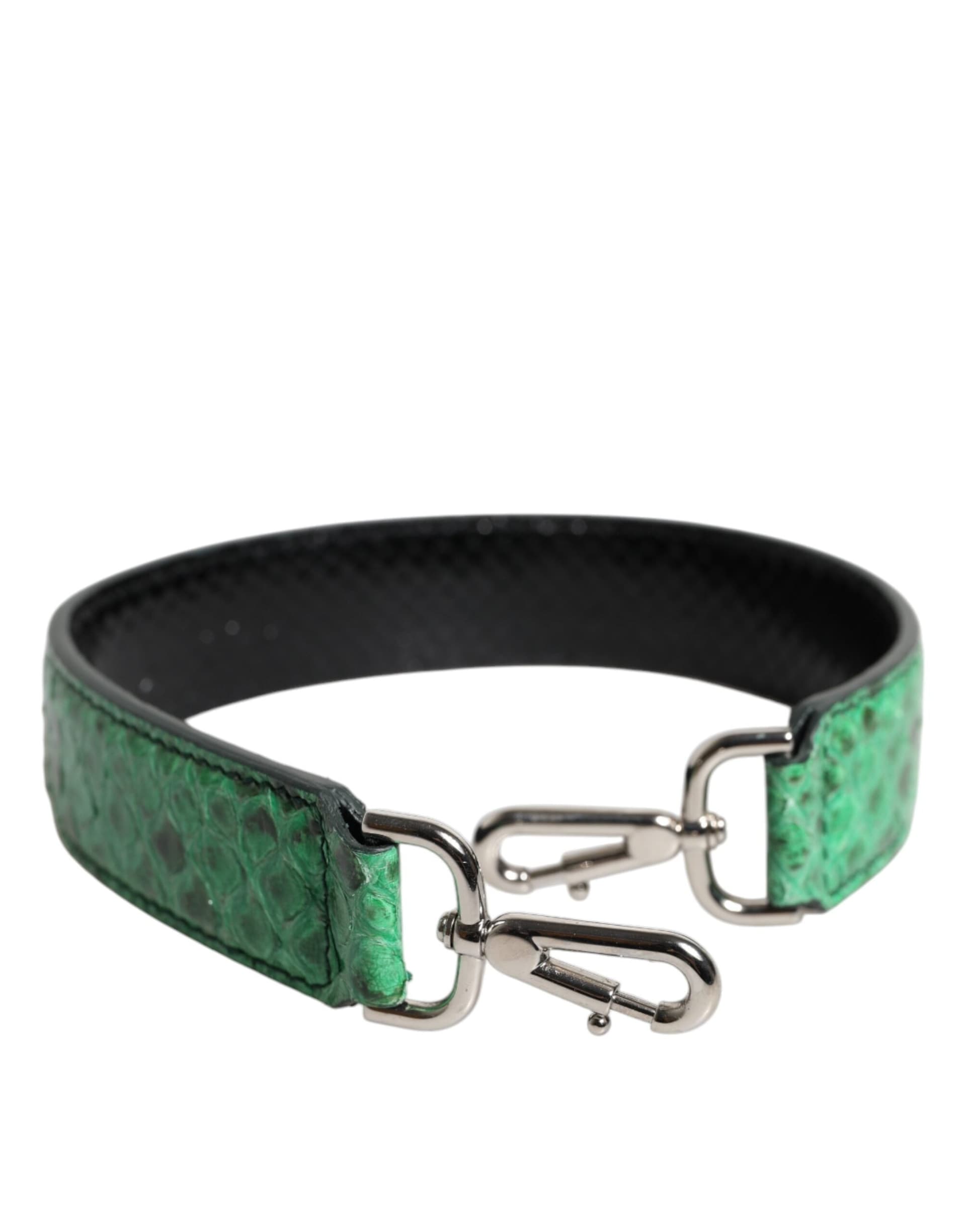 Black Green Exotic Leather Bag Shoulder Strap - 2