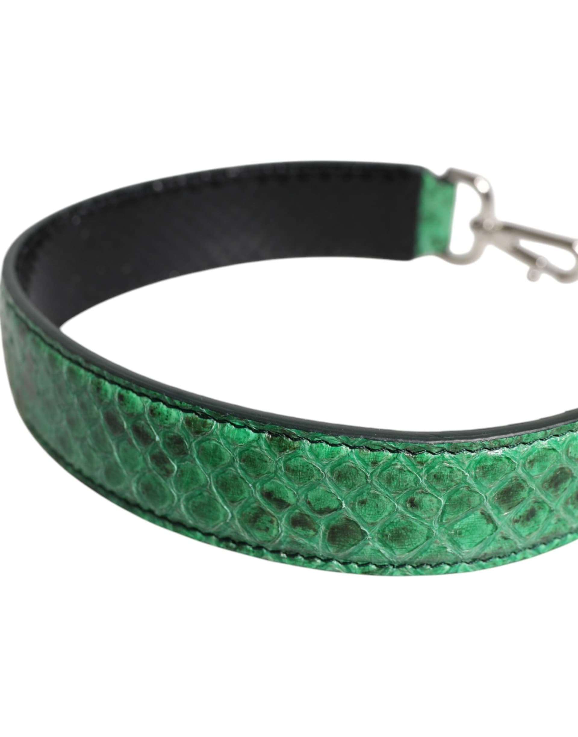 Black Green Exotic Leather Bag Shoulder Strap - 4