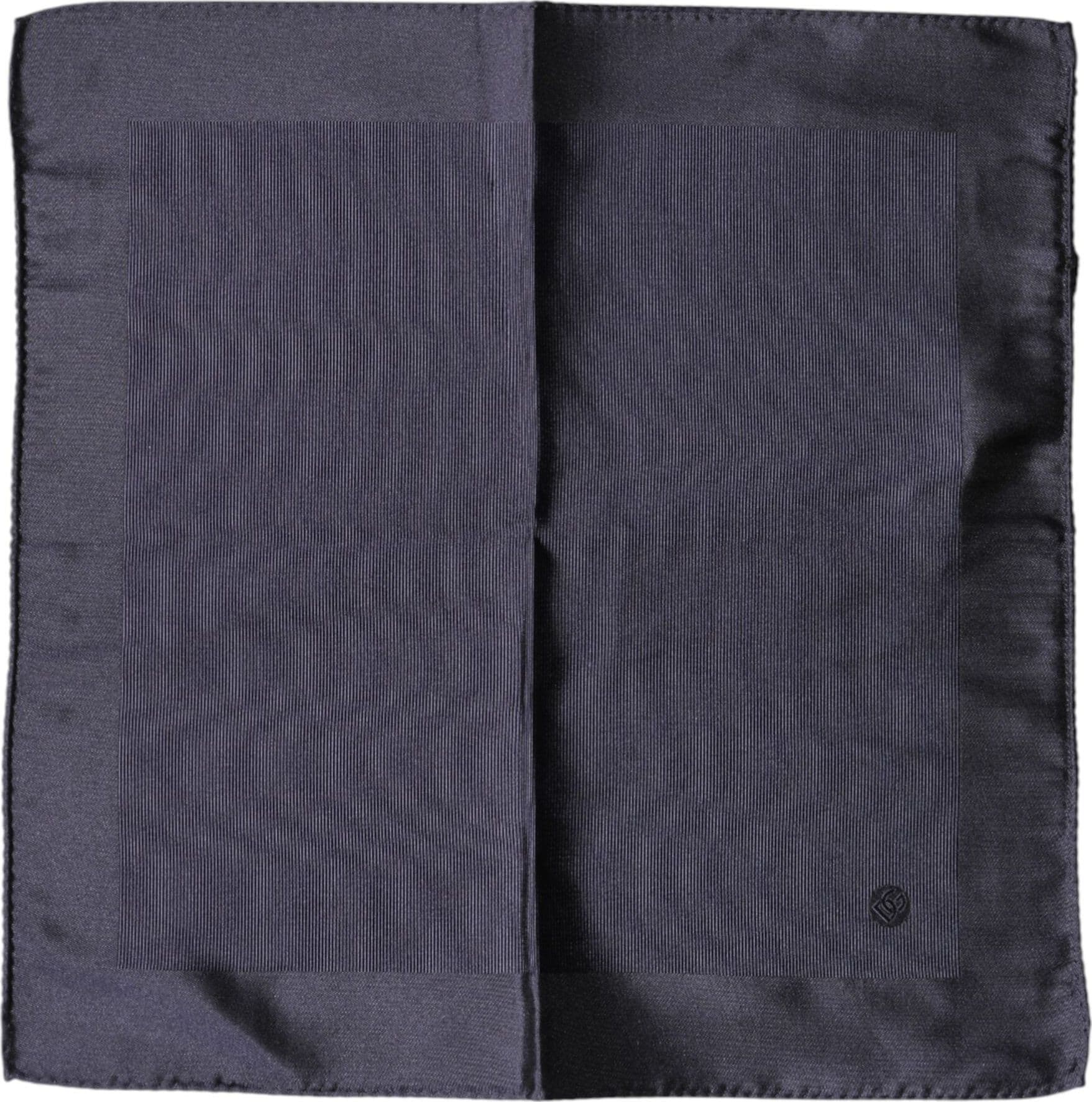 Blue Logo Silk Men Square Handkerchief Scarf