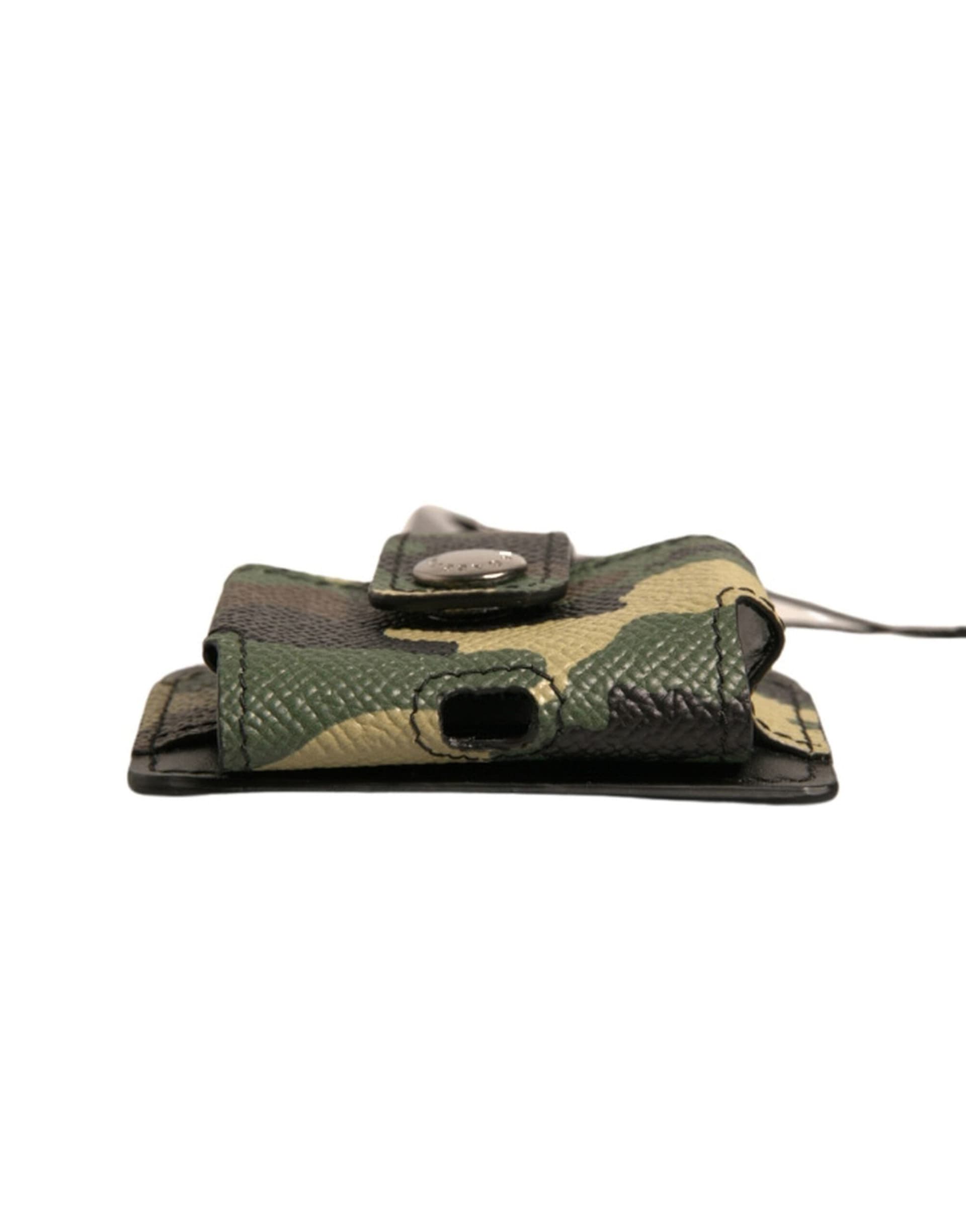 Multicolor Camouflage Leather Metal Airpods Case - 3