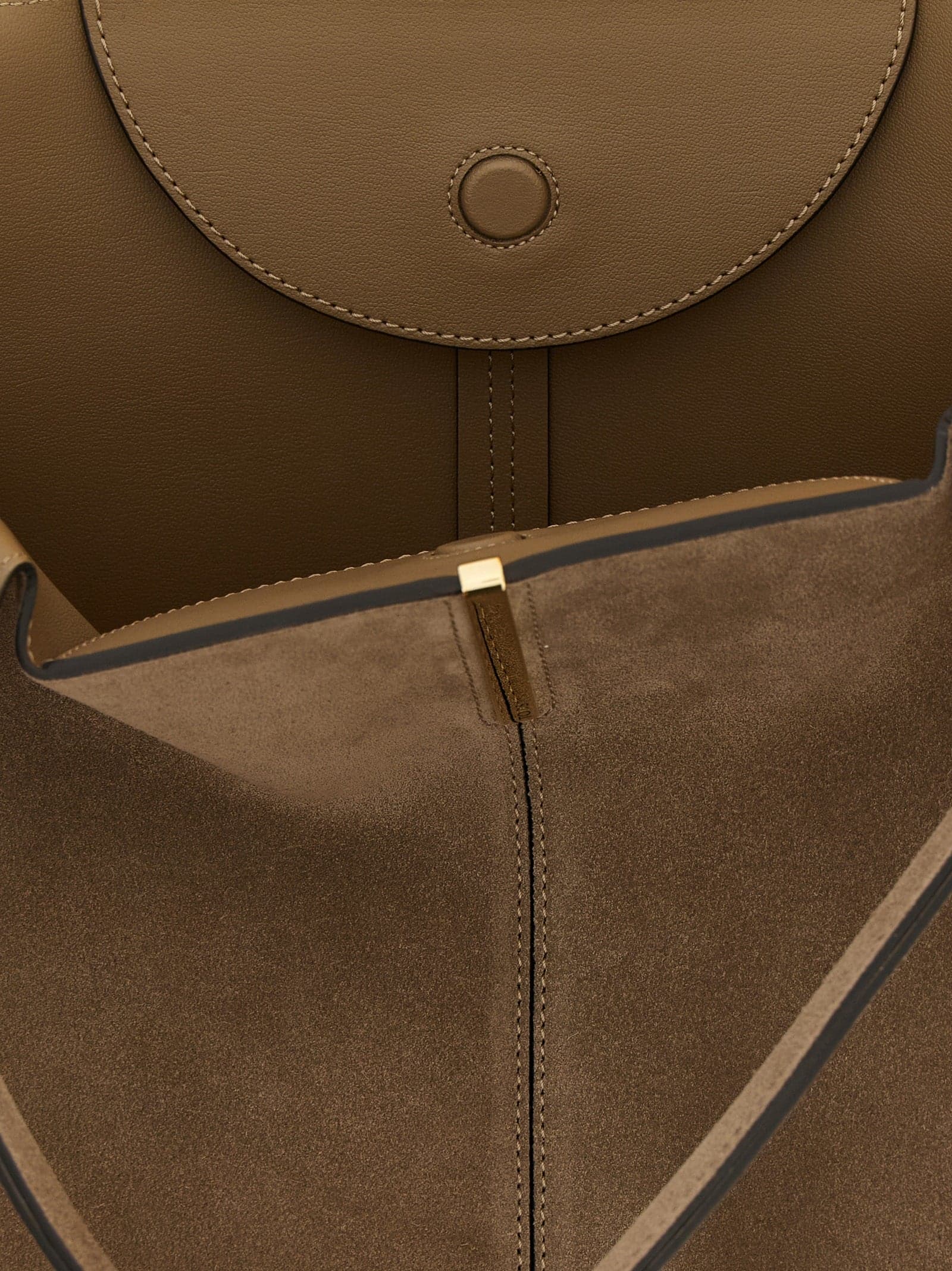 Beige Calfskin Tote Bag - 4