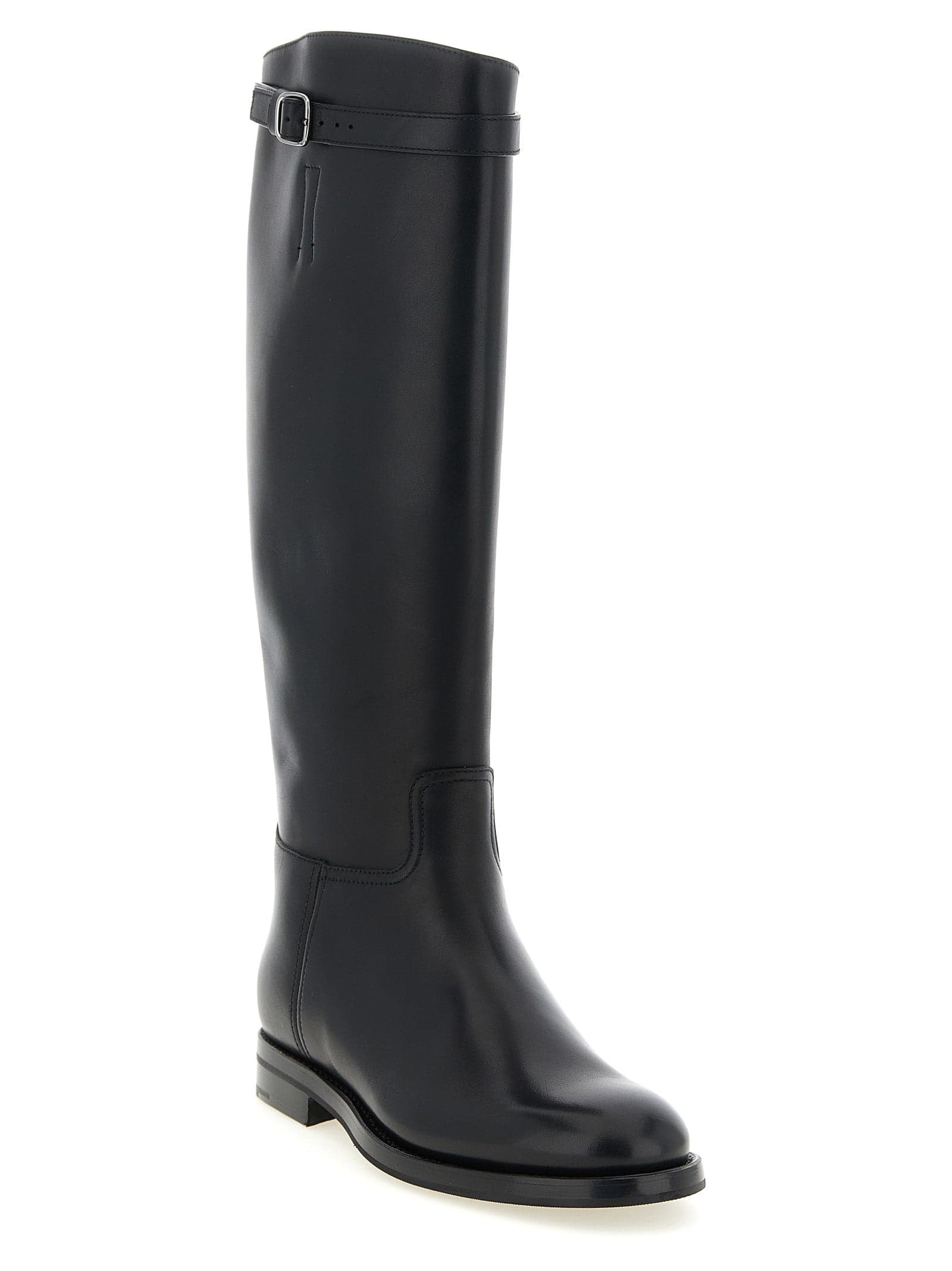 Black Calfskin Over The Knee - 2