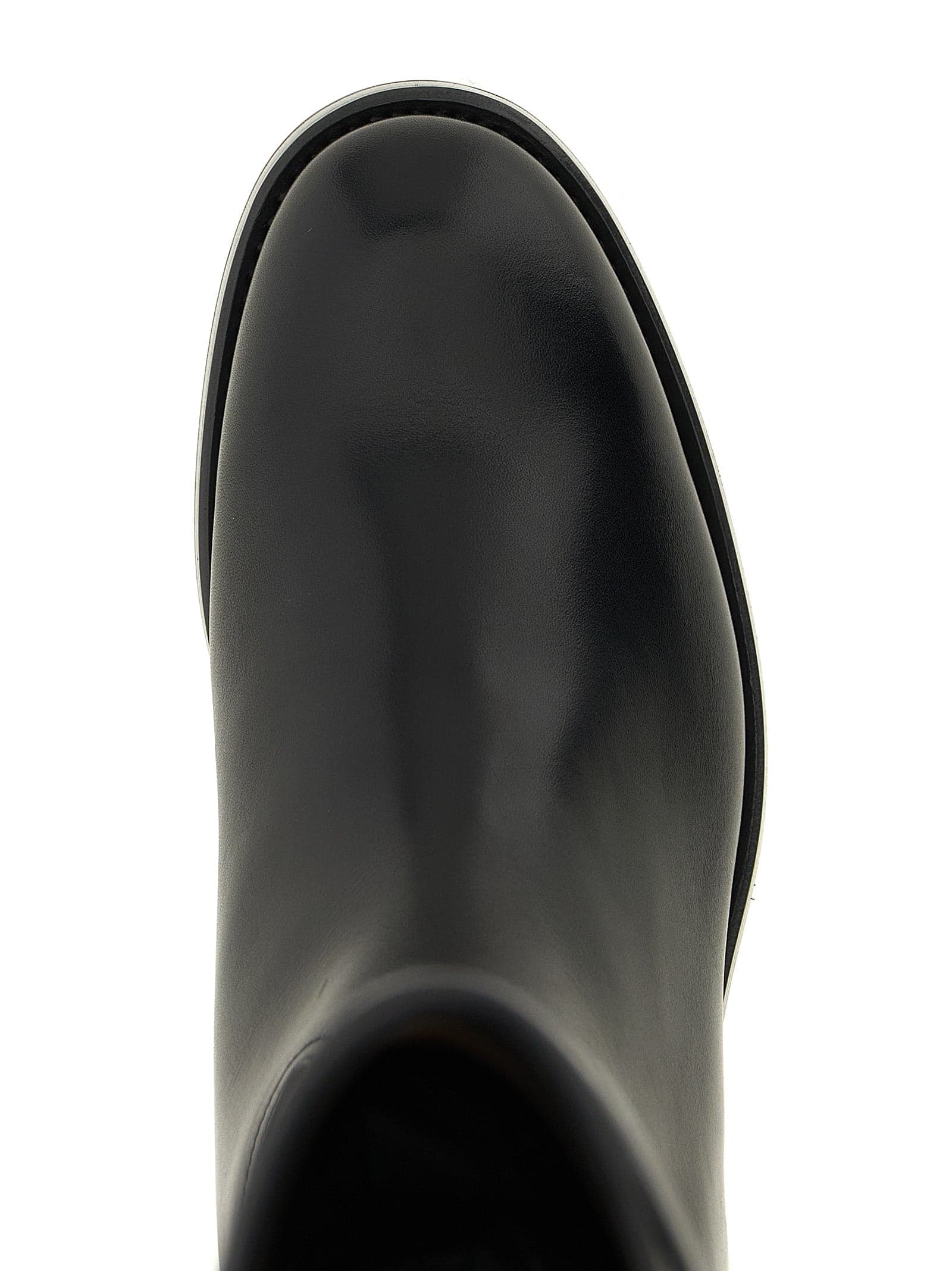 Black Calfskin Over The Knee - 4