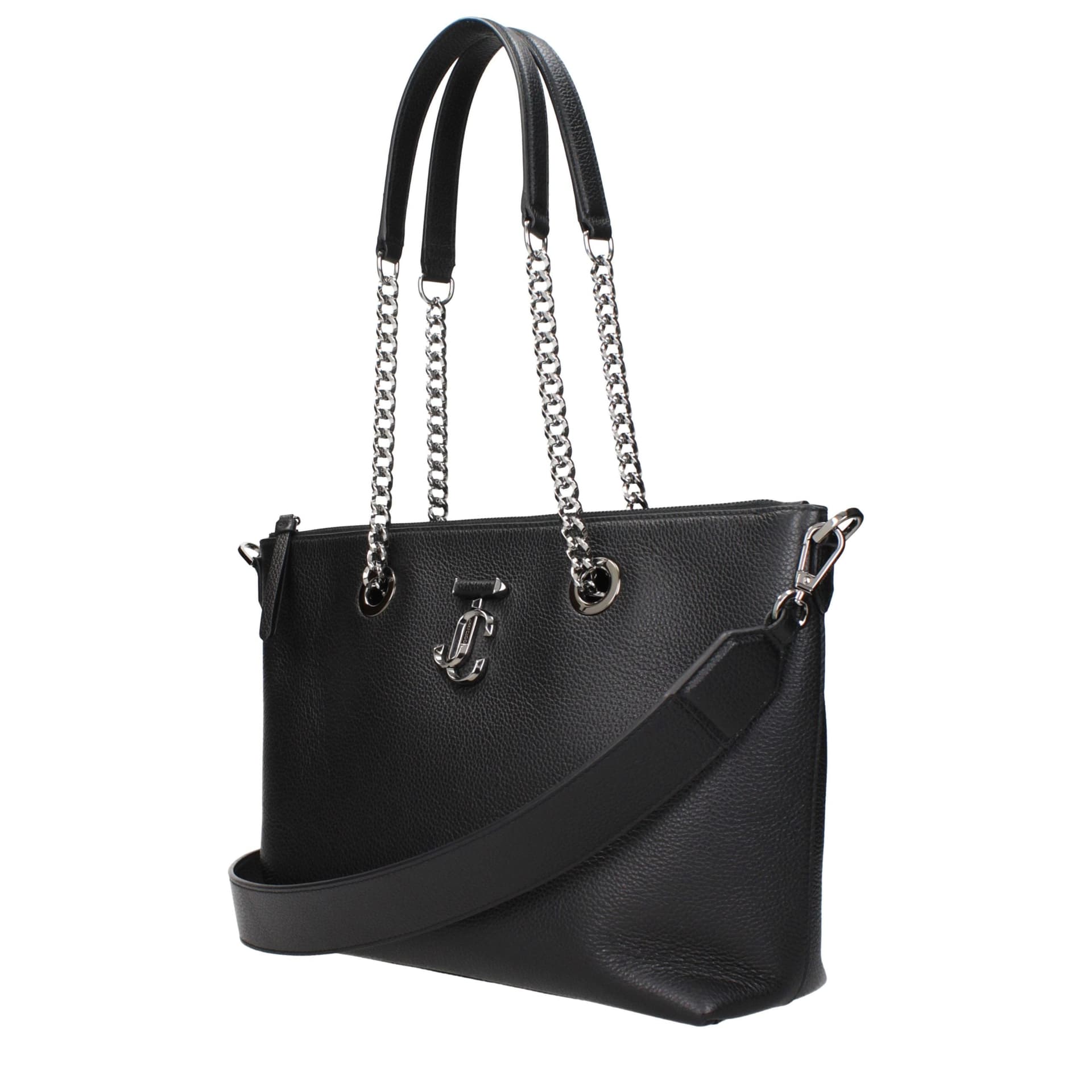Black Leather Shoulder Bag - 2