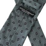 Green 100% Silk Patterned Adjustable Men Tie - 5