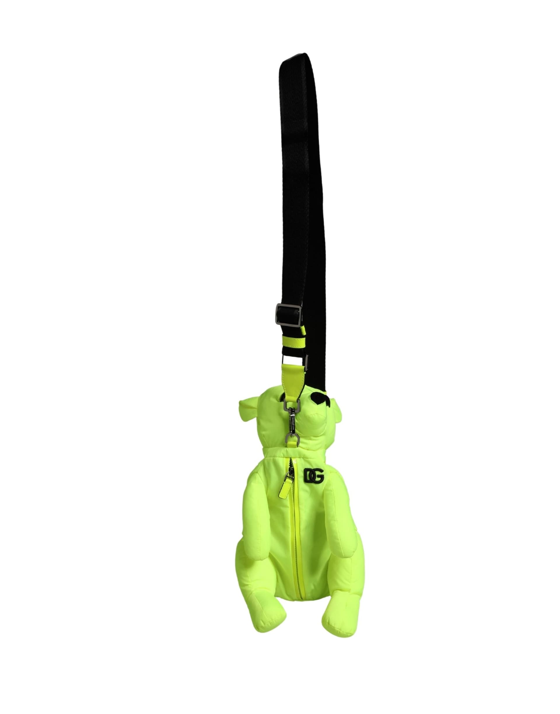 Green Polyester Animal Silhouette Waist Belt Borse Bag - 7