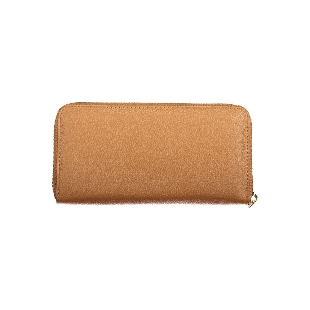 Brown Polyurethane Women Wallet with Zip Closure - 2
