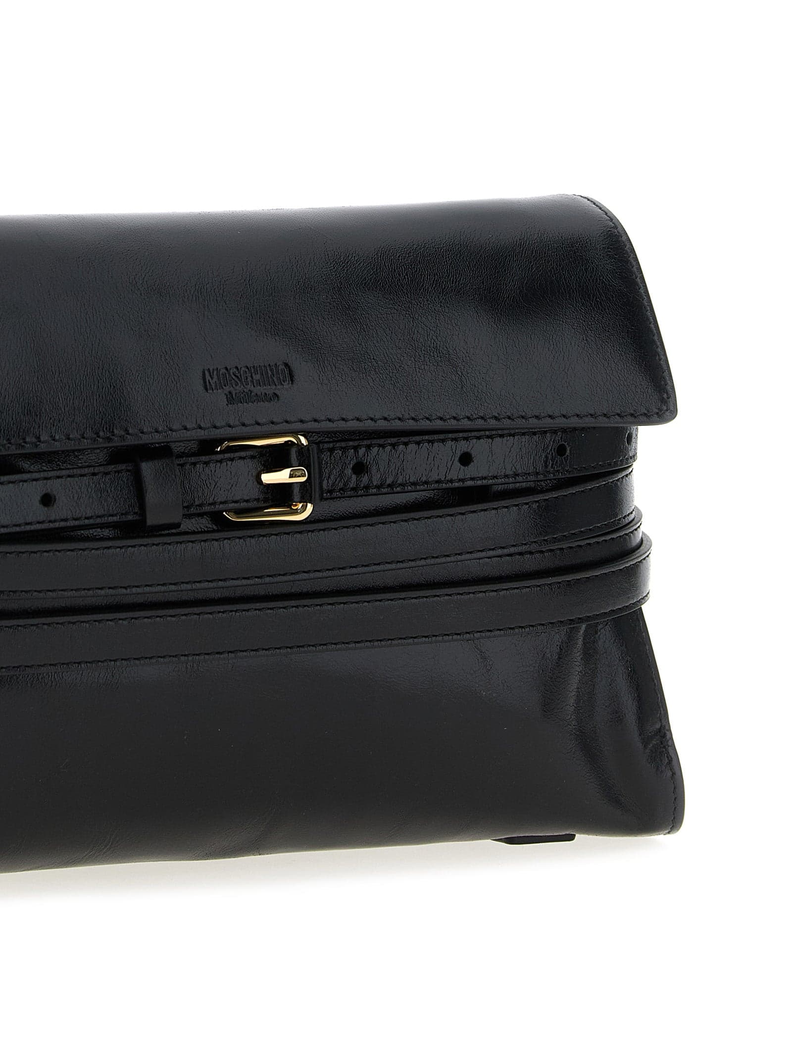 Black Leather Crossbody Bag - 3