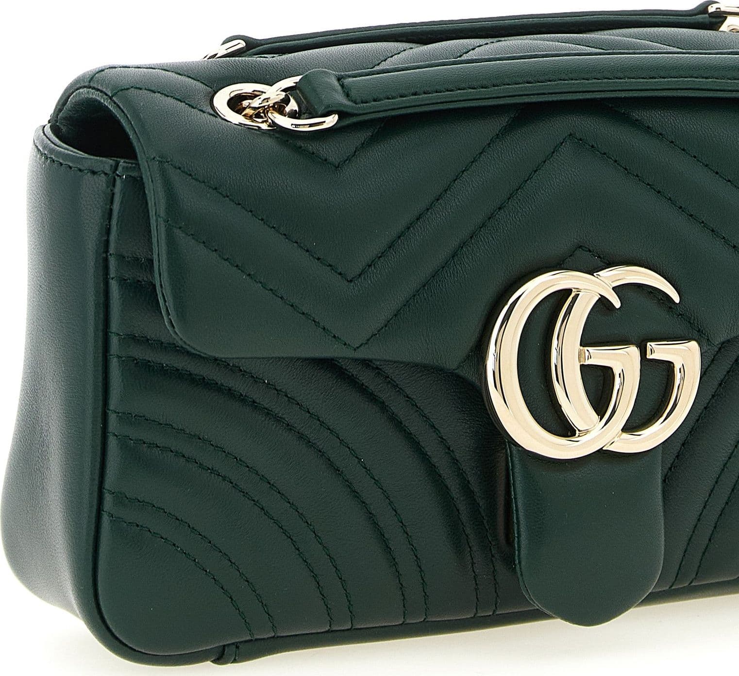 Bicolor Lamb Leather Shoulder Bag - 3