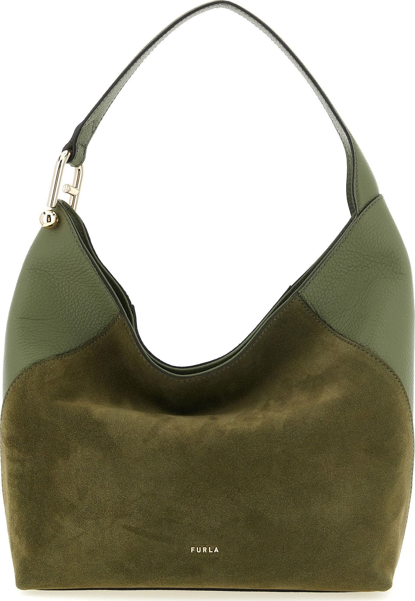Bicolor Calfskin Shoulder Bag