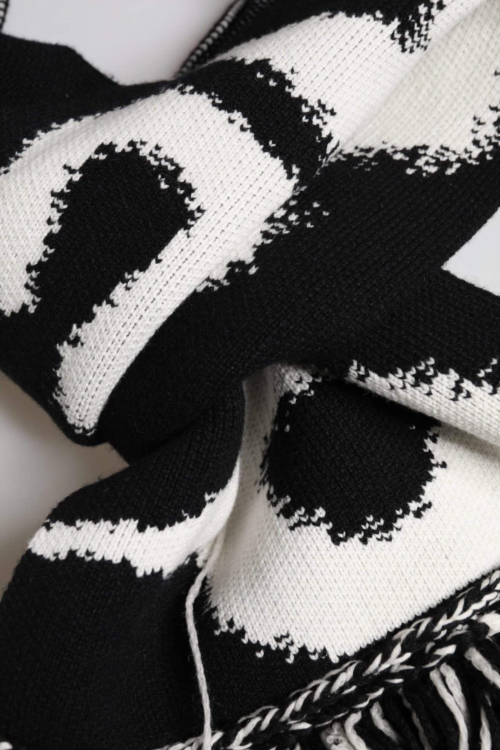 Black Logo Neck Warmer Wrap Men Shawl Scarf - 5