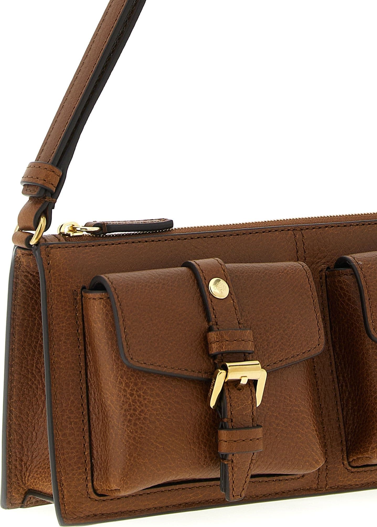 Brown Calfskin Shoulder Bag - 3