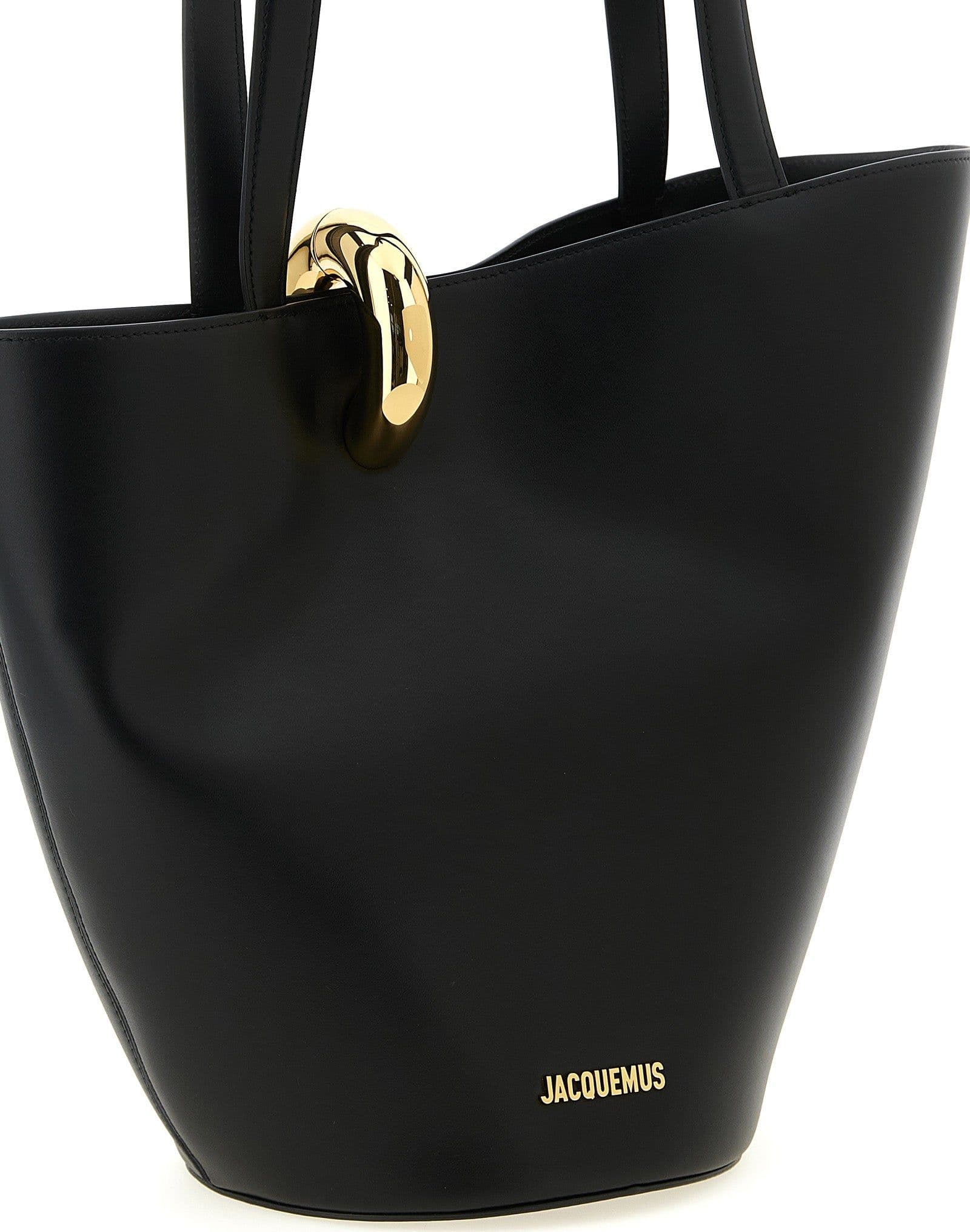 Black Cowhide Shoulder Bag - 3