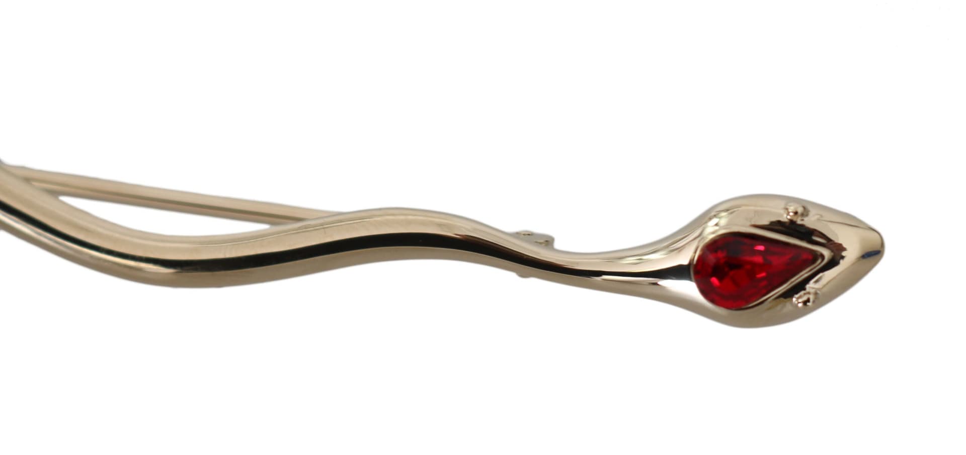 Silver Brass Crystal Spilla Serpente Brooch Pin - 3