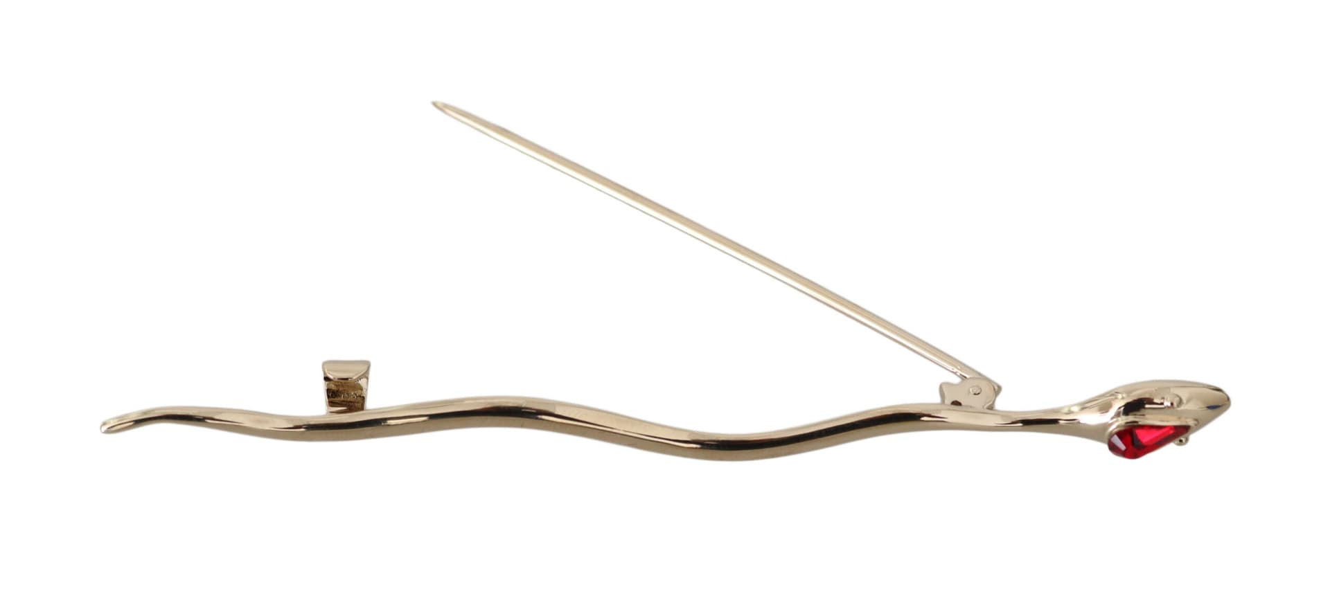 Silver Brass Crystal Spilla Serpente Brooch Pin - 4