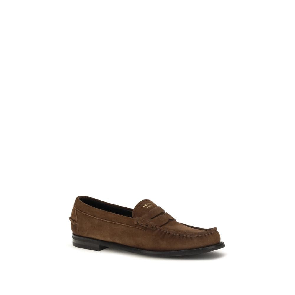 Brown Suede Leather Slip-On Loafers - 2