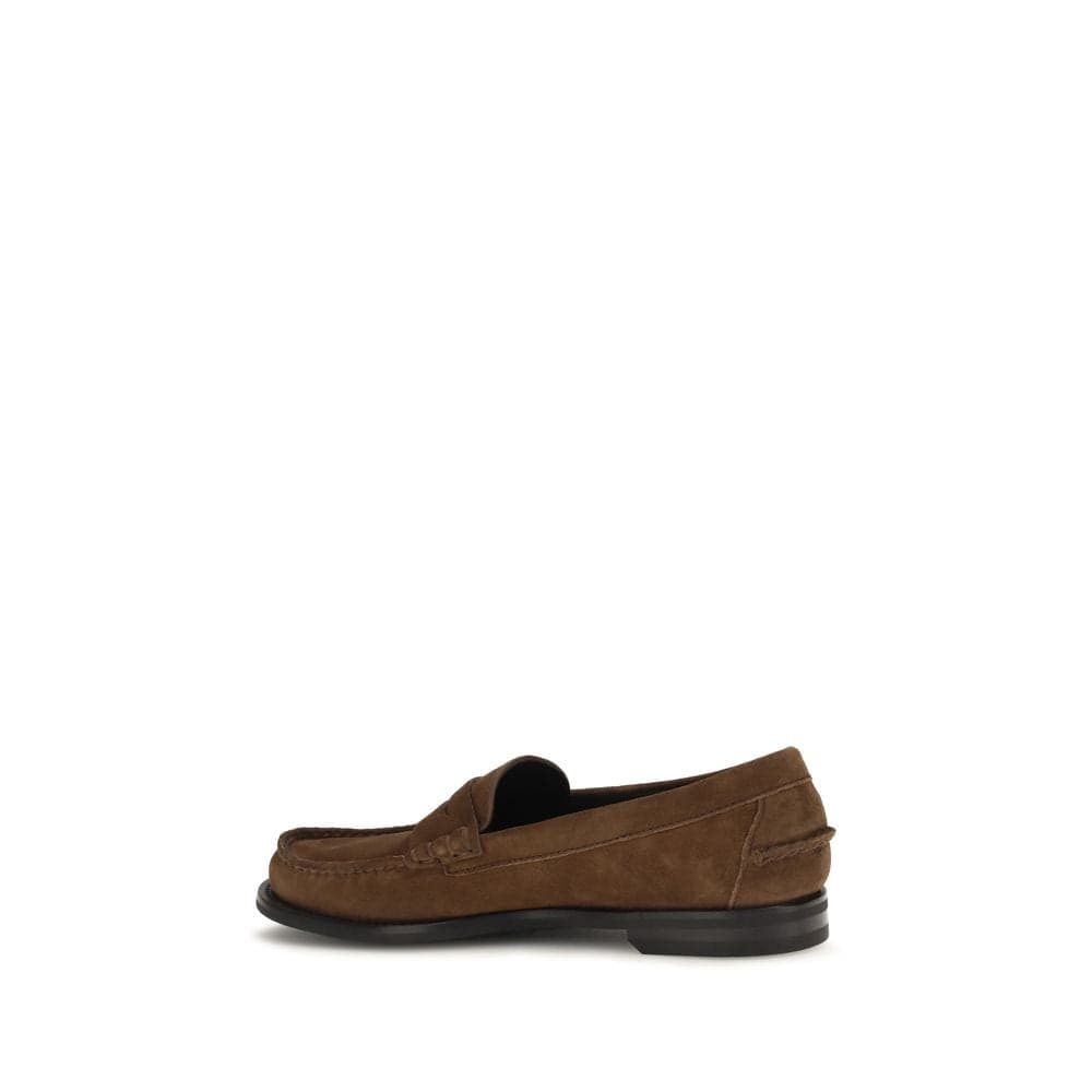 Brown Suede Leather Slip-On Loafers - 3
