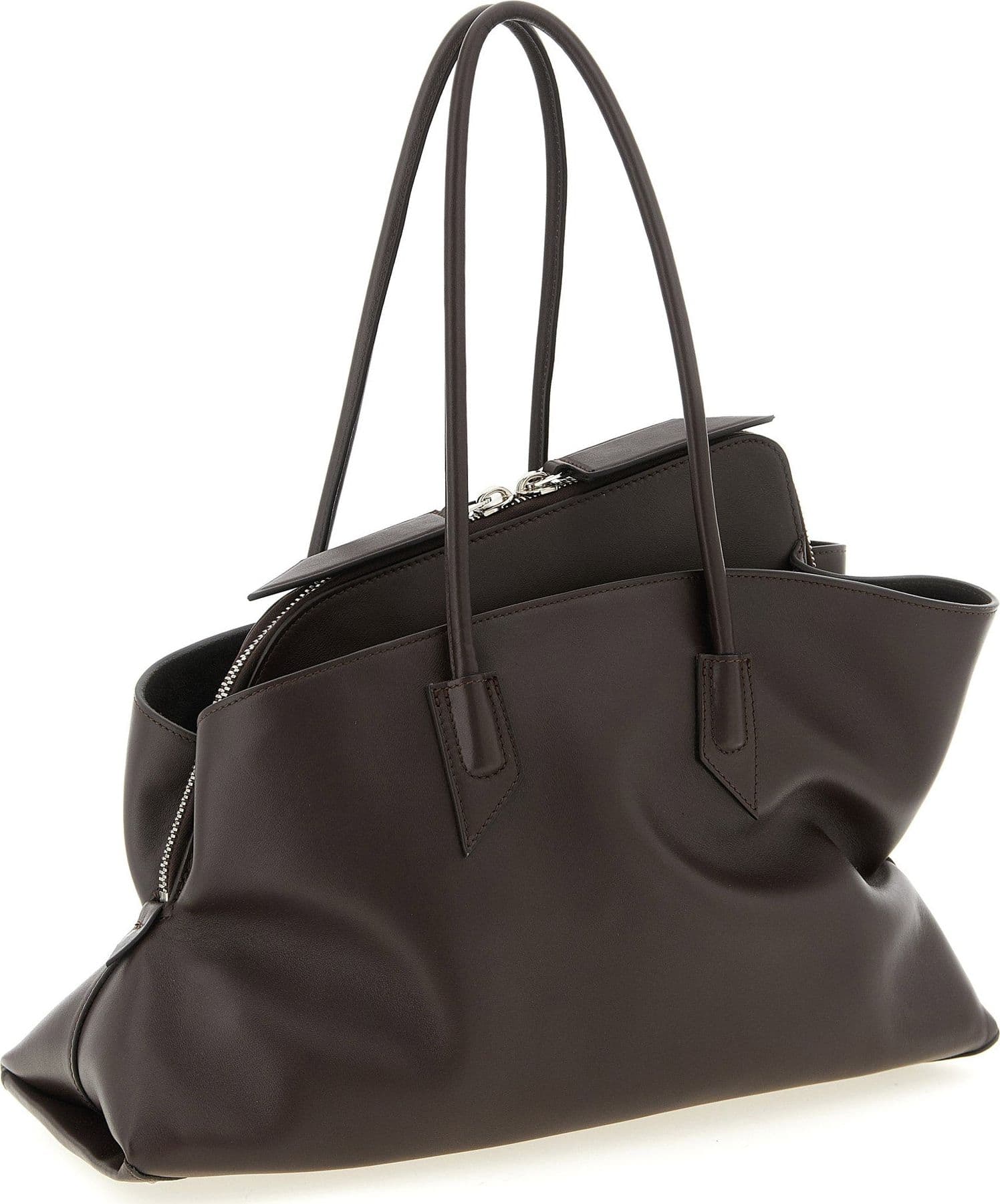 Brown Calfskin Shoulder Bag - 2
