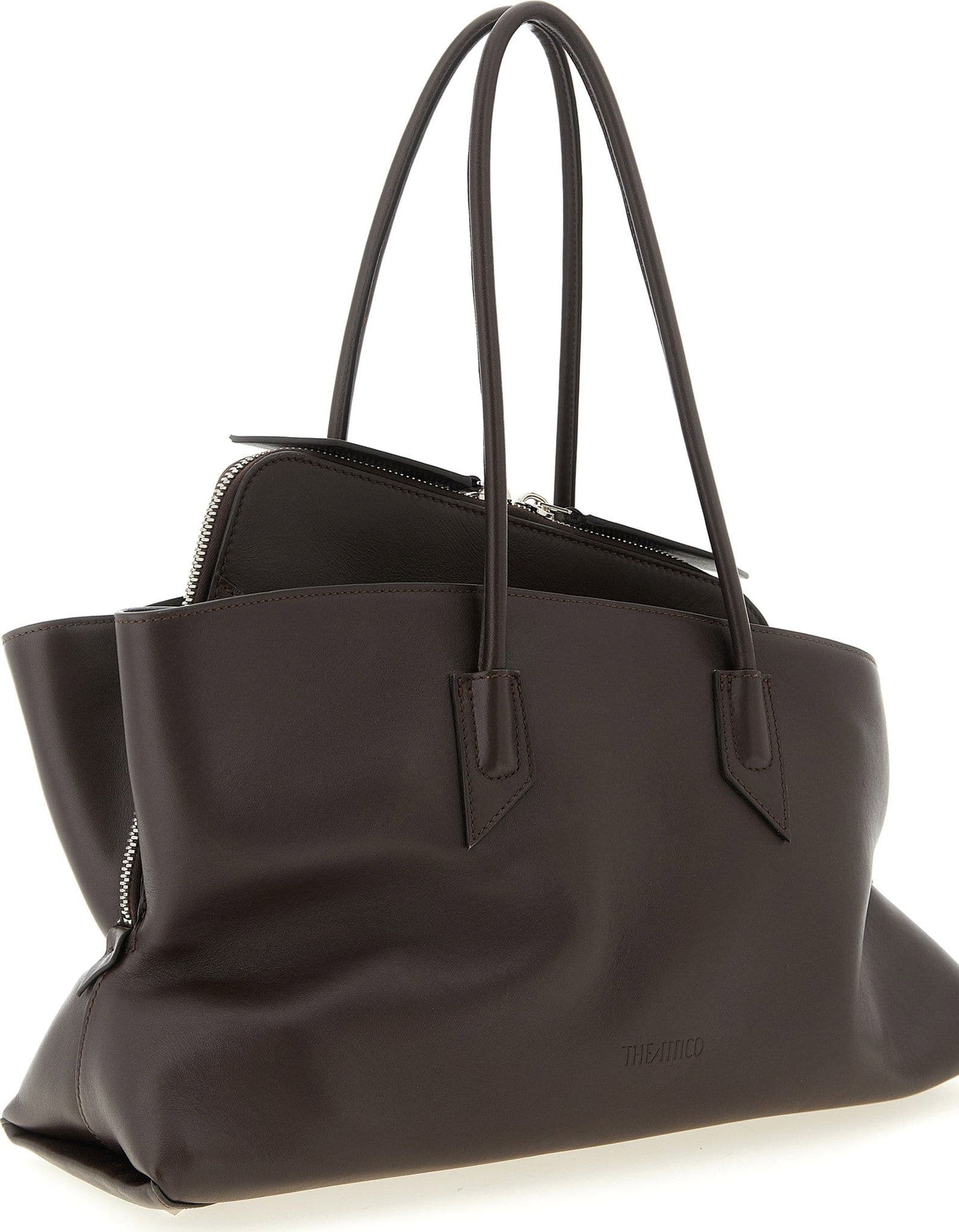 Brown Calfskin Shoulder Bag - 3