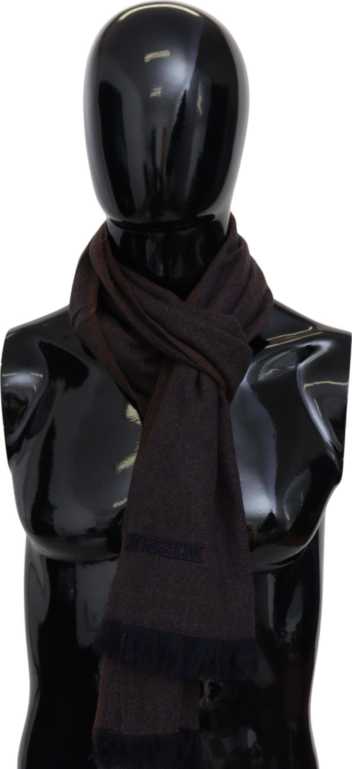 Brown 100% Cashmere Unisex Neck Wrap Fringes Scarf - 4