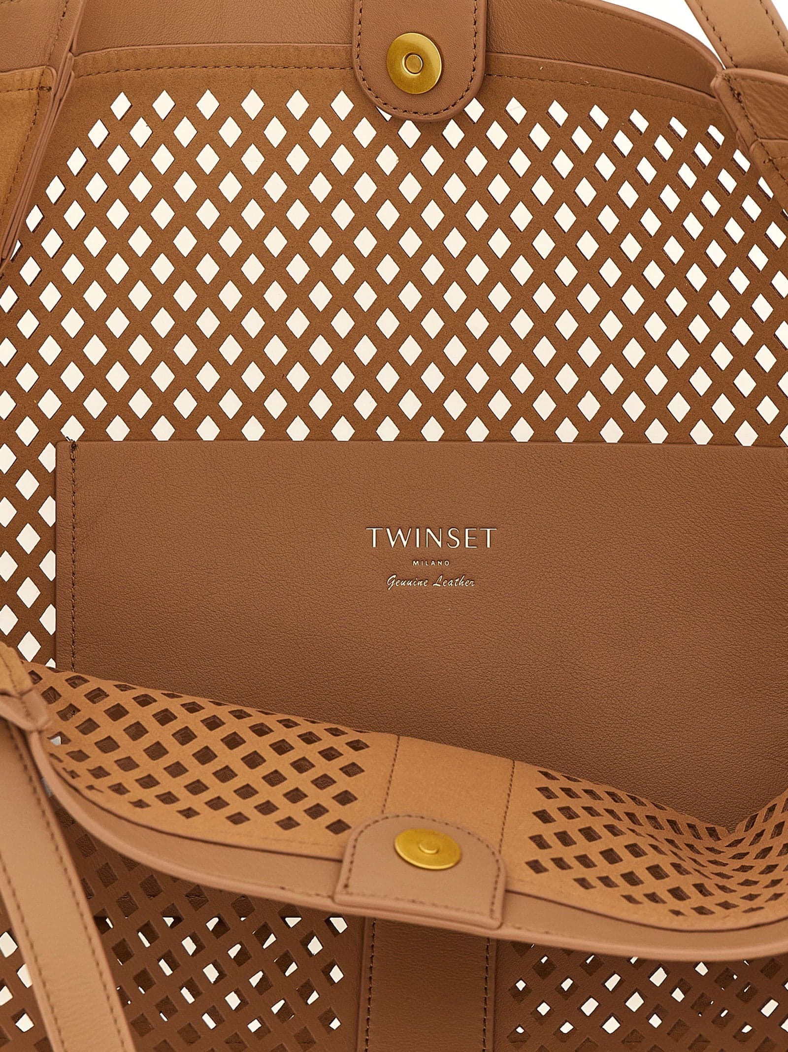 Brown Polyethylene Tote Bag - 4