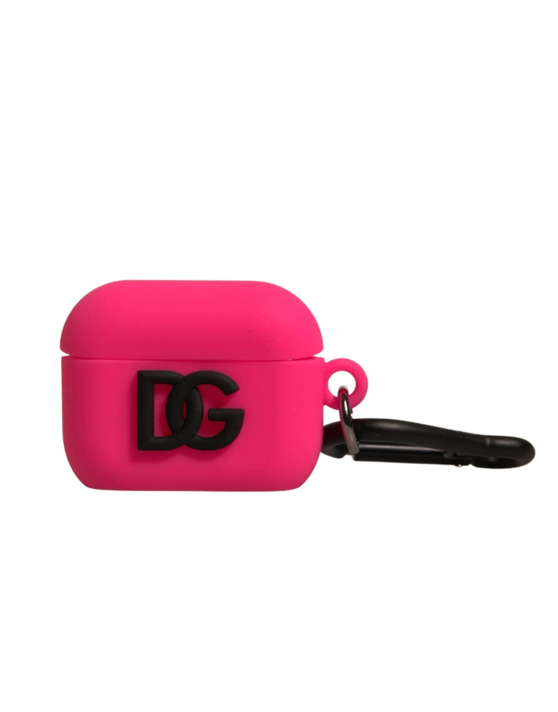 Pink Silicone Rubber Logo Embossed Airpods Case - 2