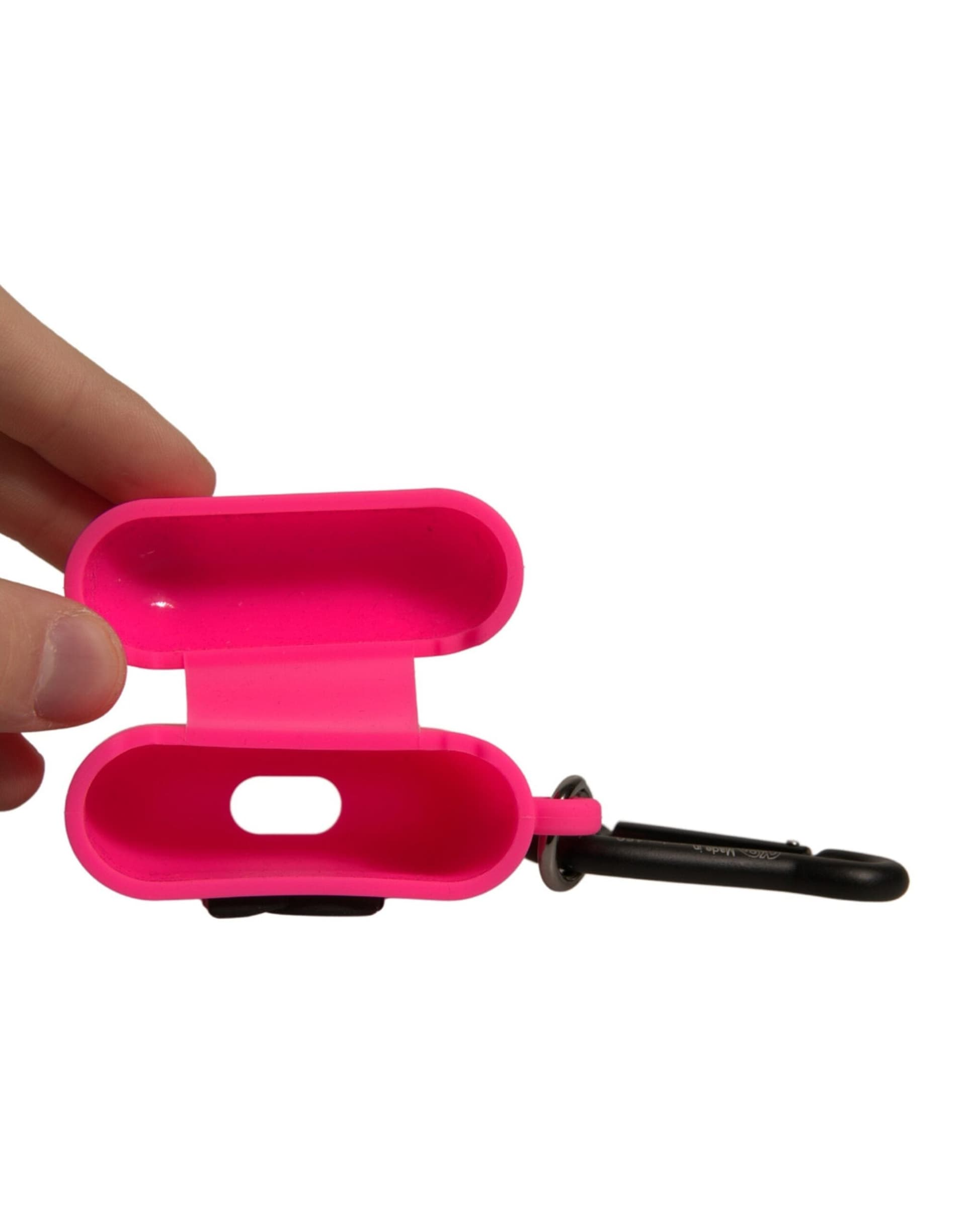 Pink Silicone Rubber Logo Embossed Airpods Case - 6