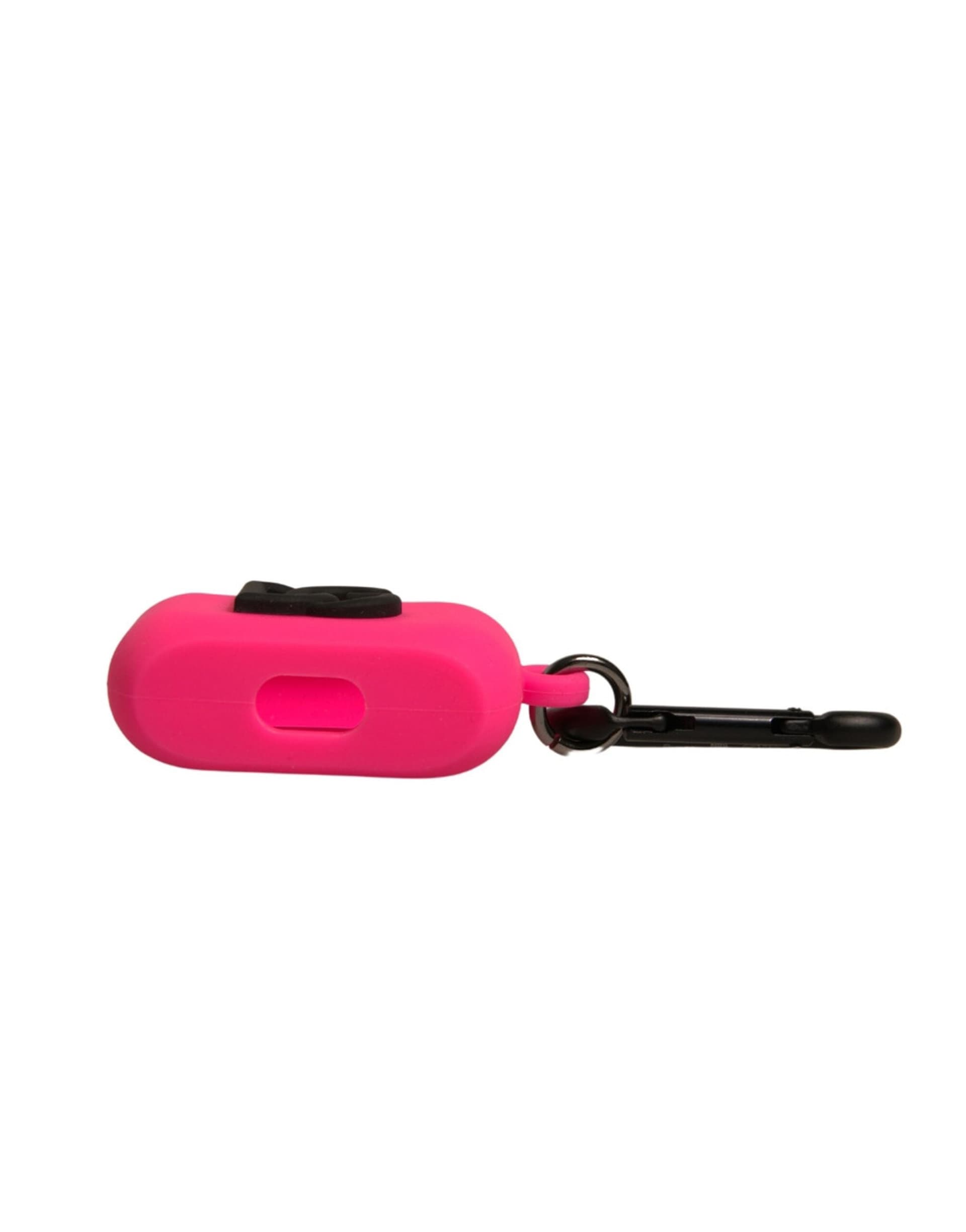 Pink Silicone Rubber Logo Embossed Airpods Case - 7
