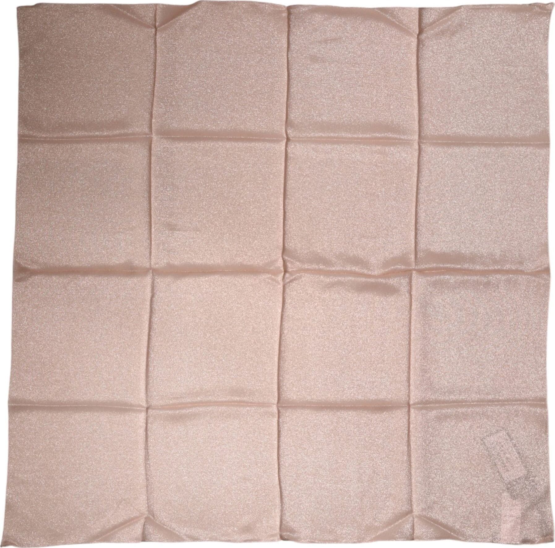 Light Pink Silk Blend Square Foulard 87.5cm x86.5cm Scarf - 4