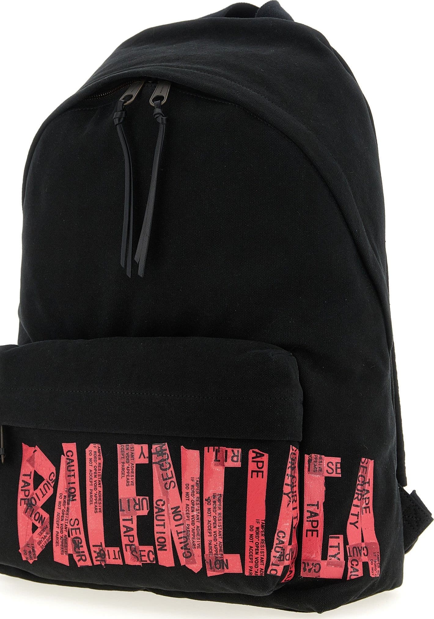 Black Cotton Backpack - 3