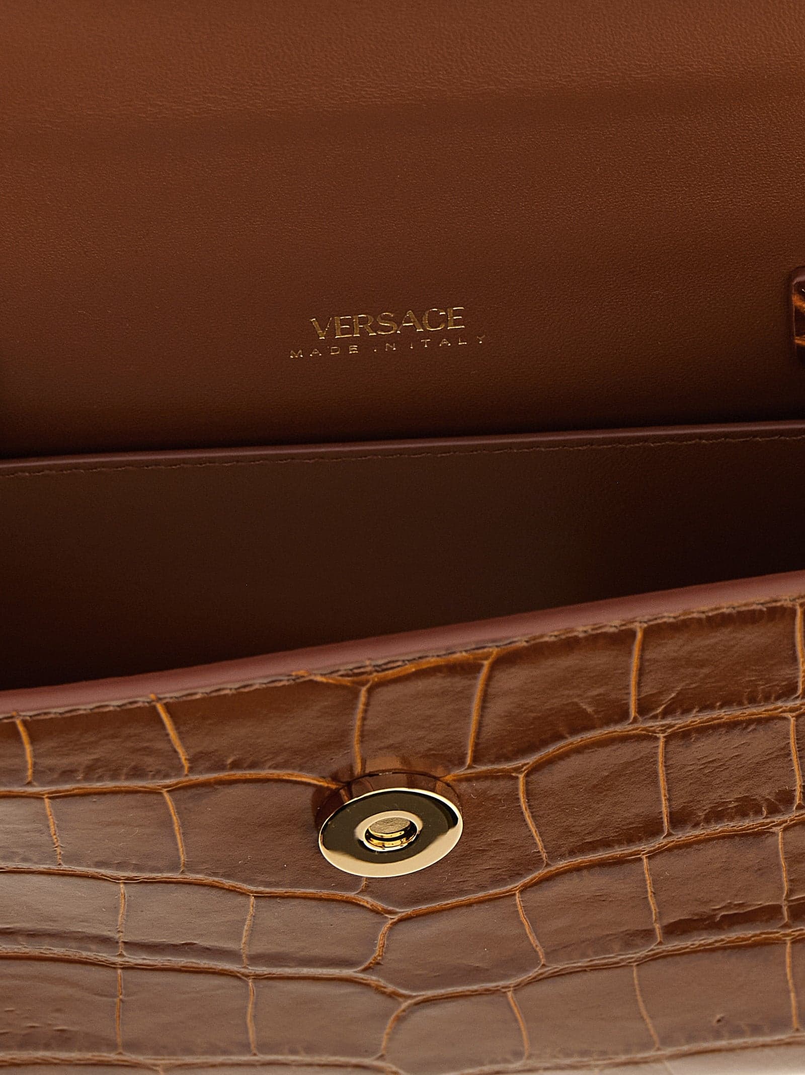 Brown Calfskin Handbag - 4