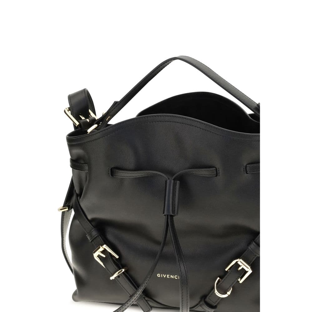 Black Calf Leather Bos Taurus Backet Bag - 4