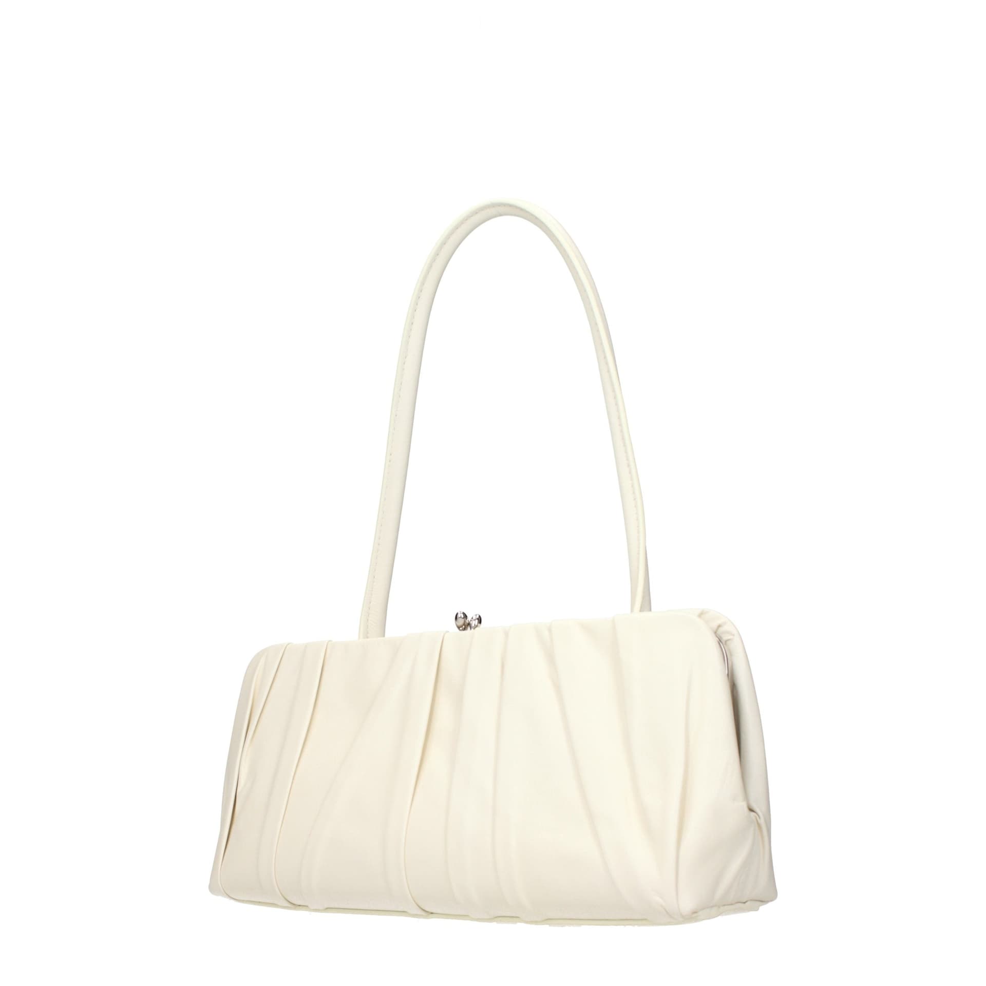 White Leather Shoulder Bag - 2