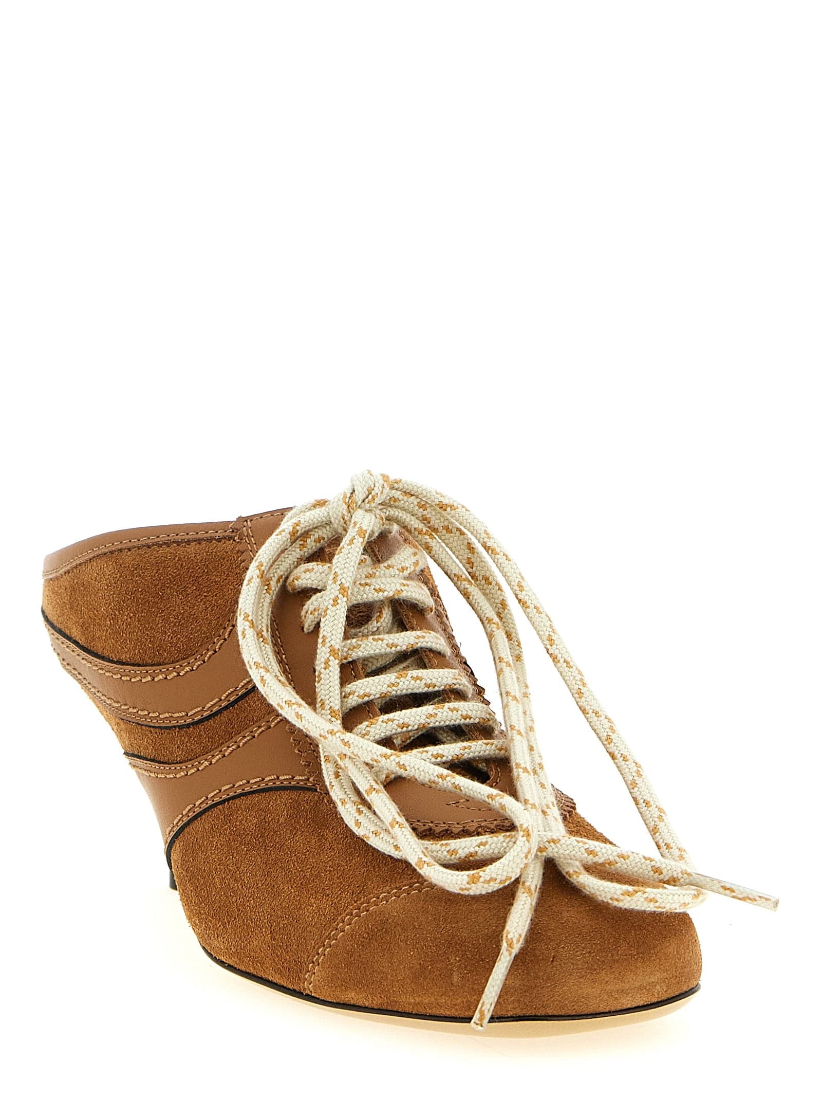 Brown Calfskin Platform Sneakers - 2