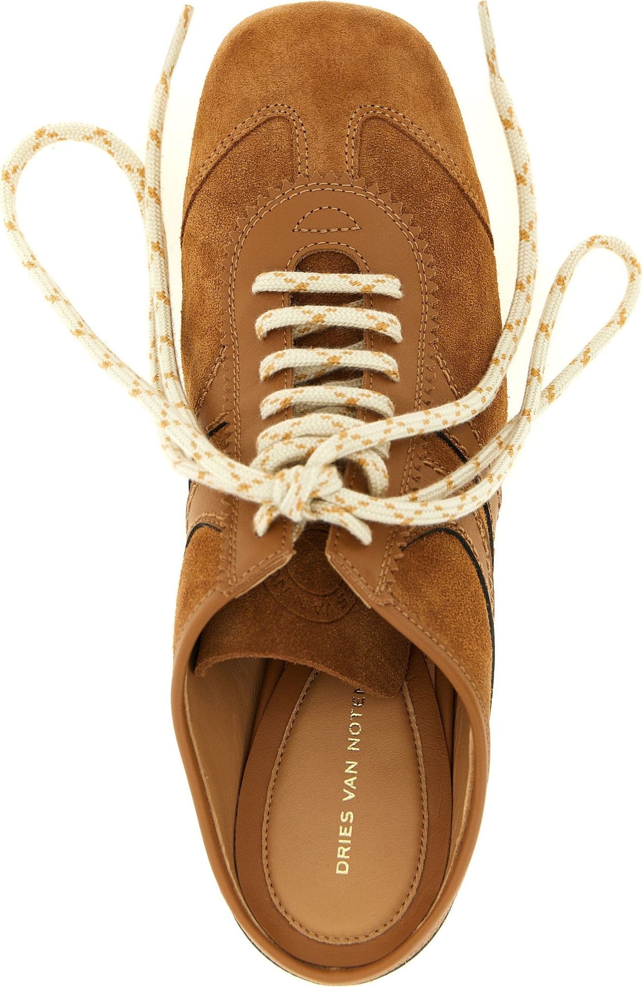 Brown Calfskin Platform Sneakers - 4