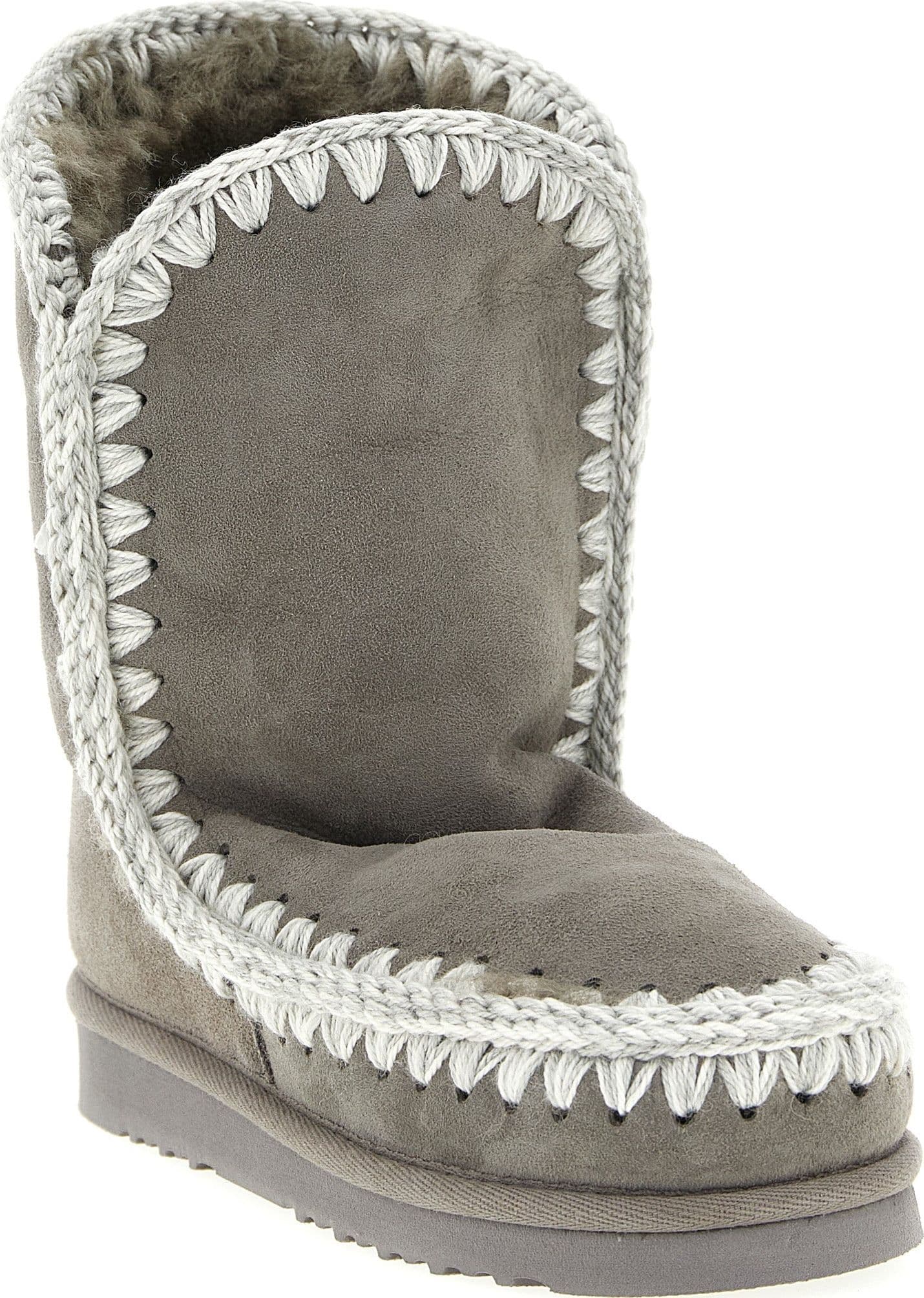 Gray Lambskin Ankle Boots - 2