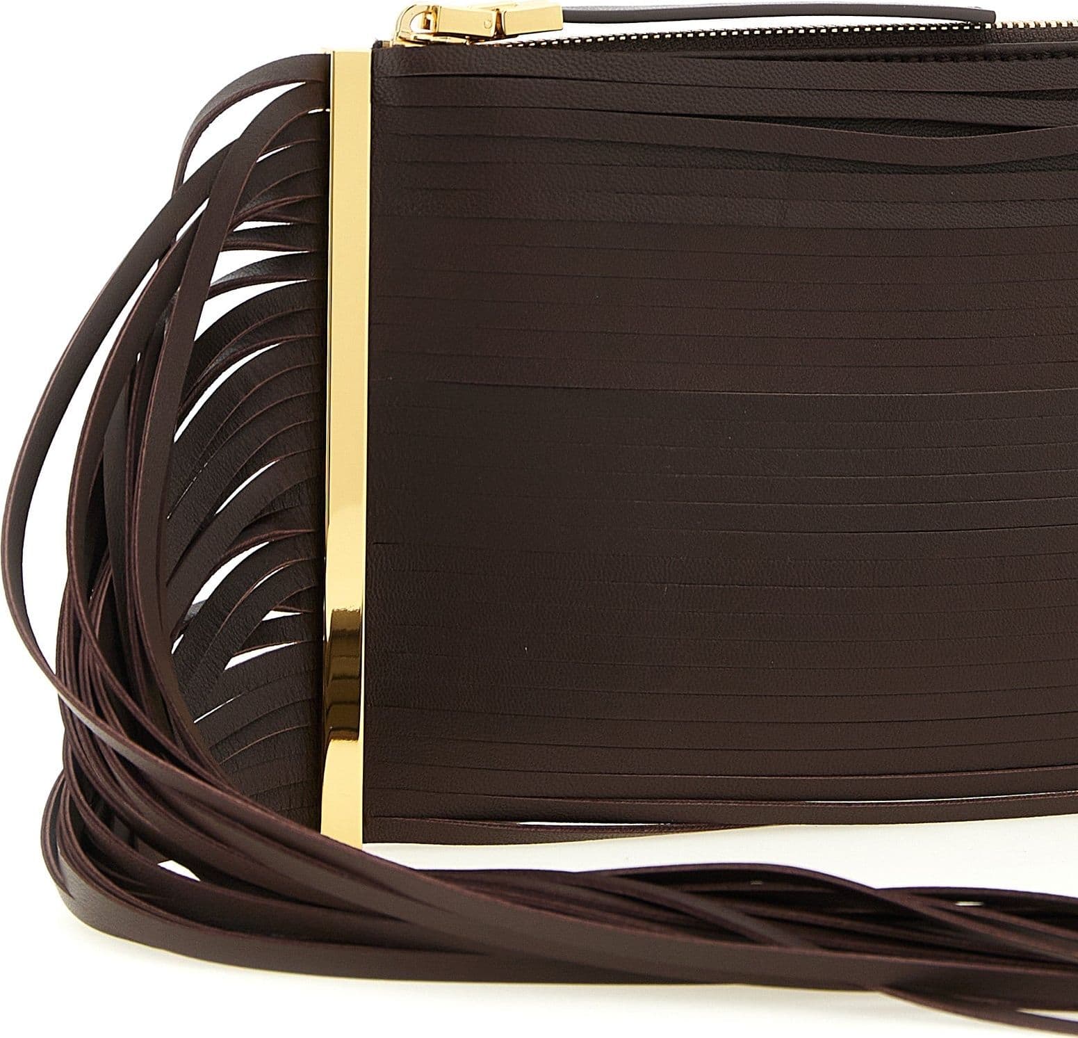 Brown Leather Clutch Bag - 3