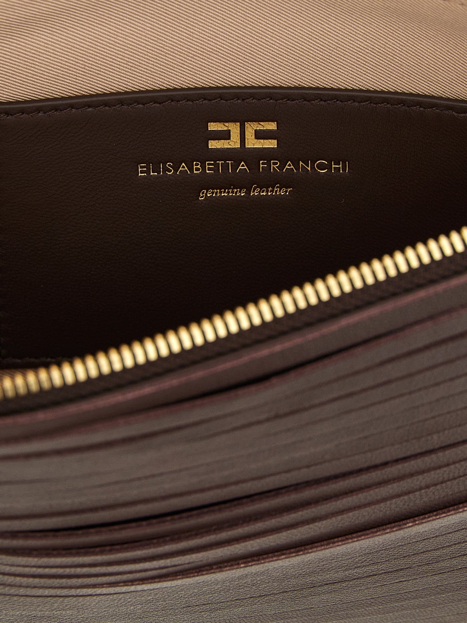 Brown Leather Clutch Bag - 4